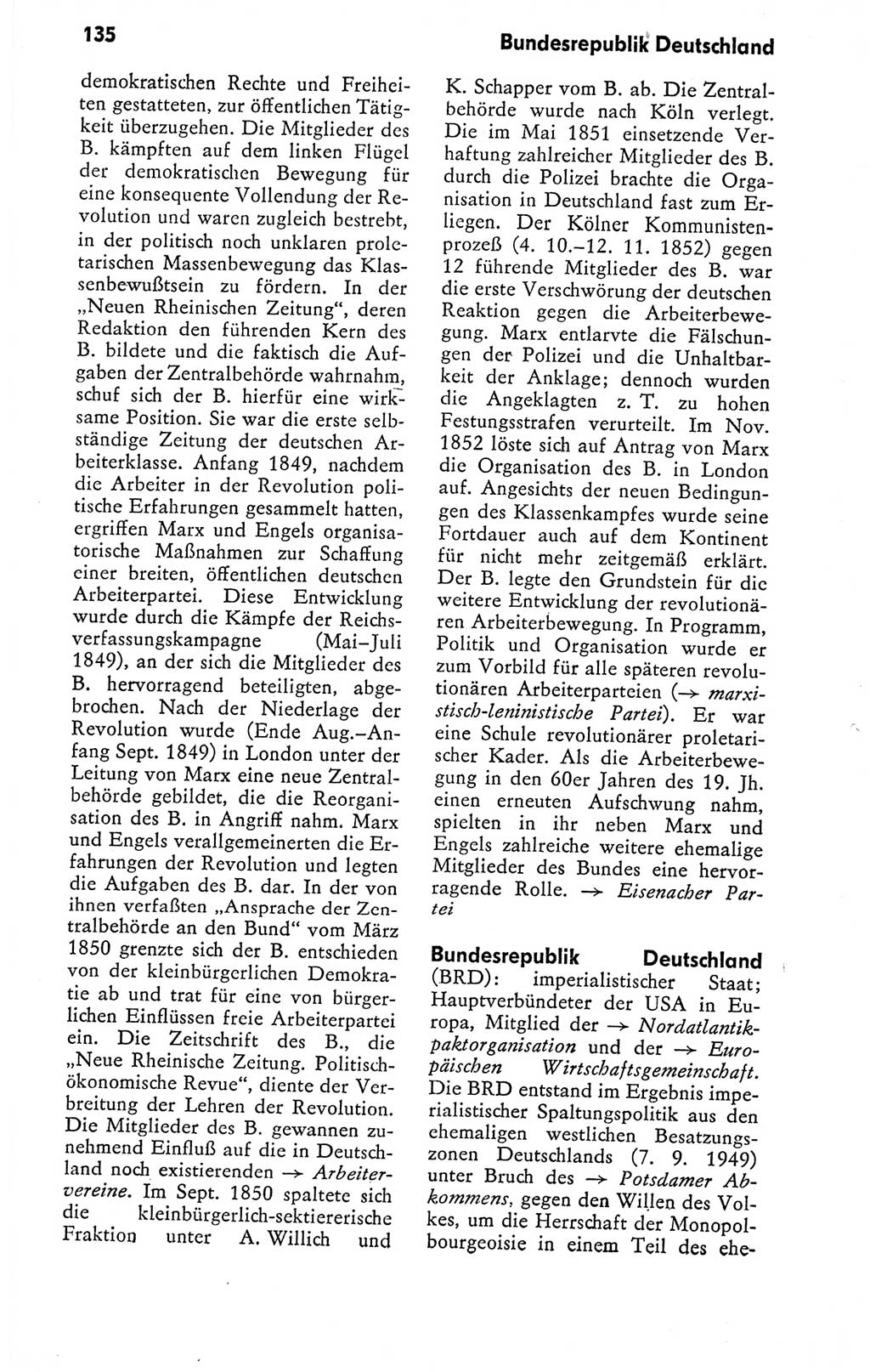 Kleines politisches Wörterbuch [Deutsche Demokratische Republik (DDR)] 1978, Seite 135 (Kl. pol. Wb. DDR 1978, S. 135)