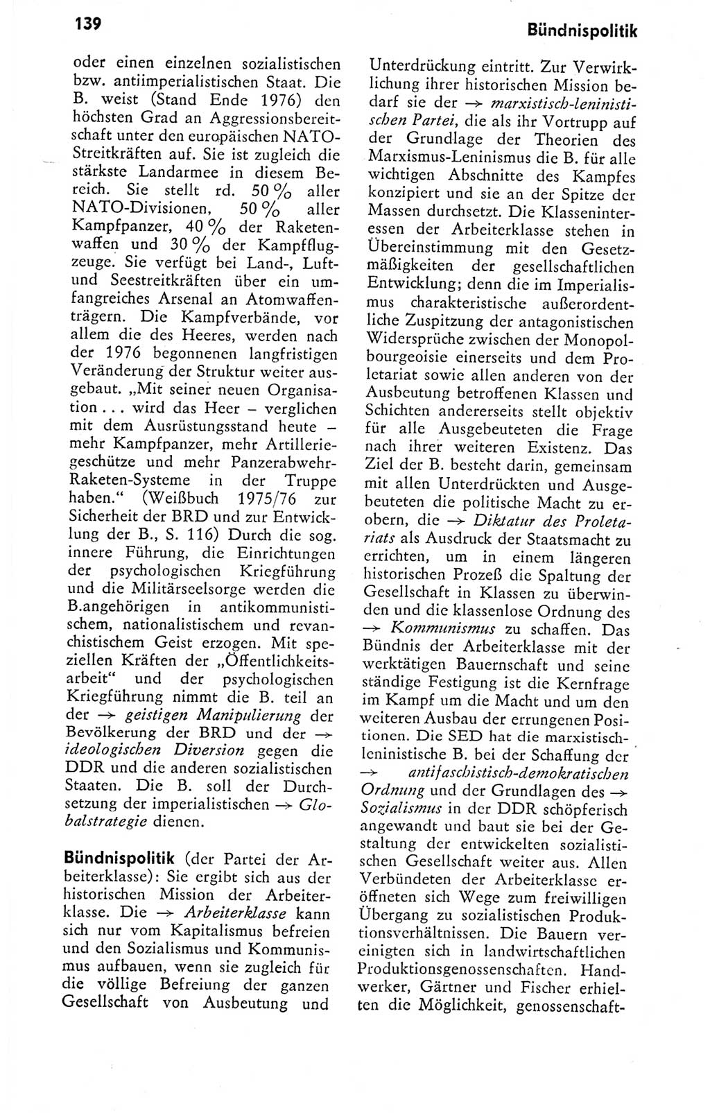 Kleines politisches Wörterbuch [Deutsche Demokratische Republik (DDR)] 1978, Seite 139 (Kl. pol. Wb. DDR 1978, S. 139)