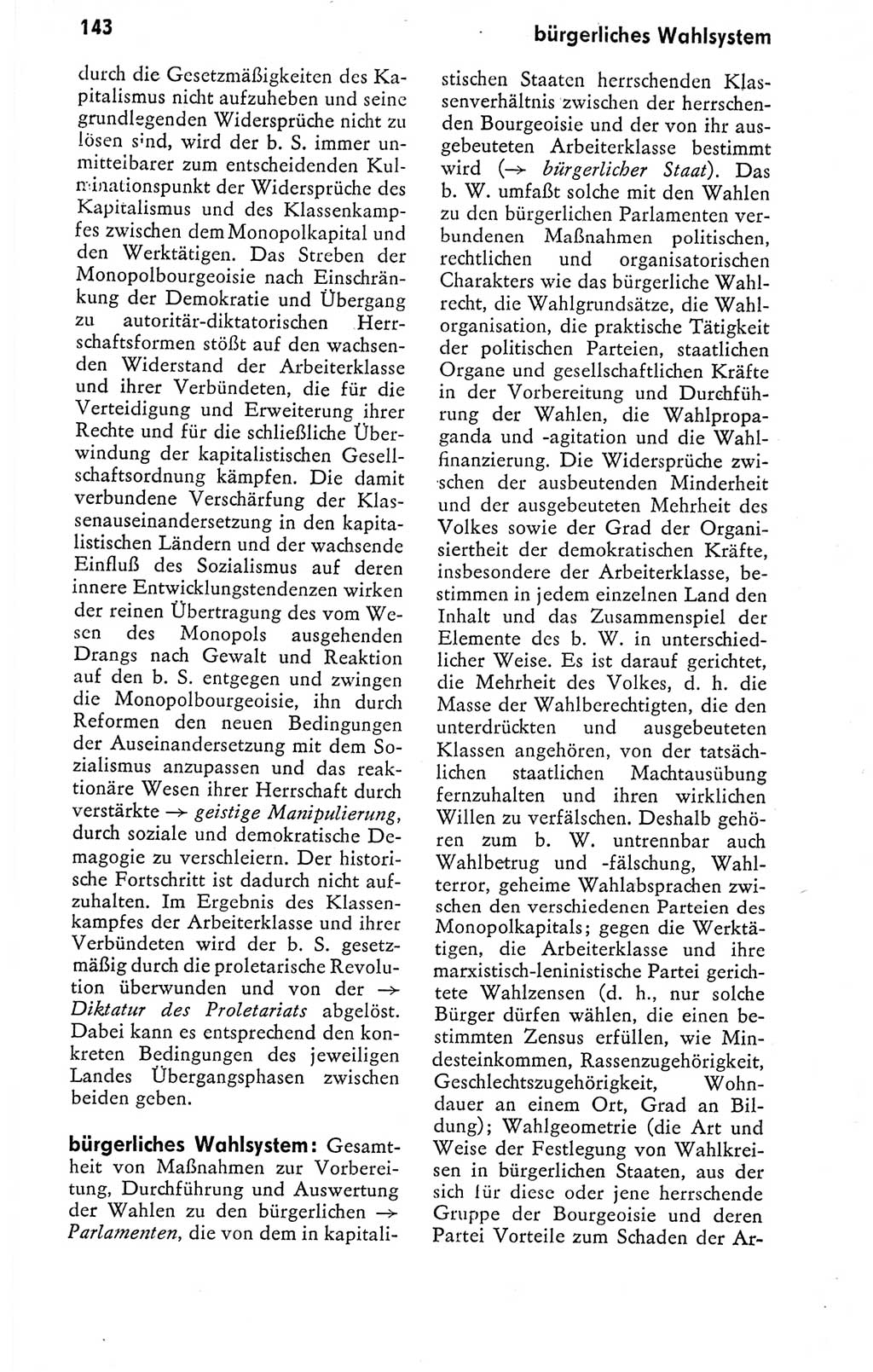 Kleines politisches Wörterbuch [Deutsche Demokratische Republik (DDR)] 1978, Seite 143 (Kl. pol. Wb. DDR 1978, S. 143)