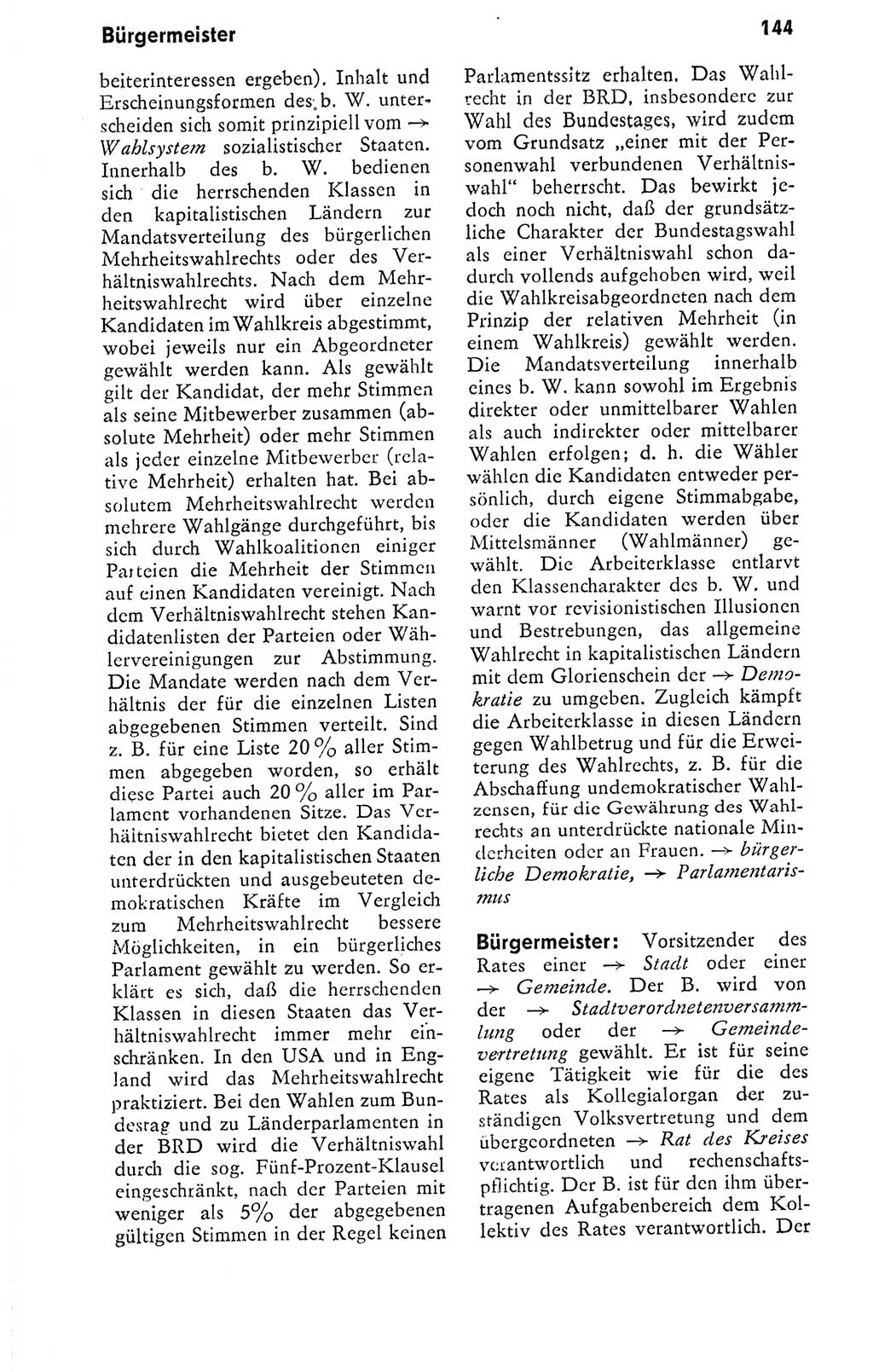 Kleines politisches Wörterbuch [Deutsche Demokratische Republik (DDR)] 1978, Seite 144 (Kl. pol. Wb. DDR 1978, S. 144)