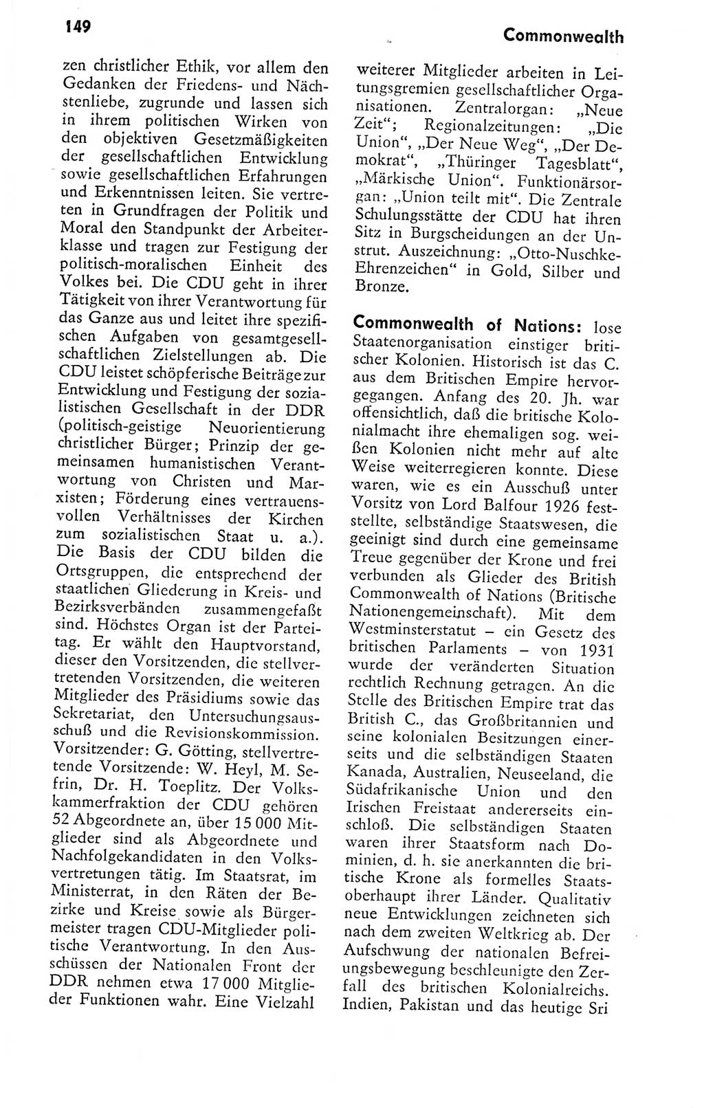 Kleines politisches Wörterbuch [Deutsche Demokratische Republik (DDR)] 1978, Seite 149 (Kl. pol. Wb. DDR 1978, S. 149)