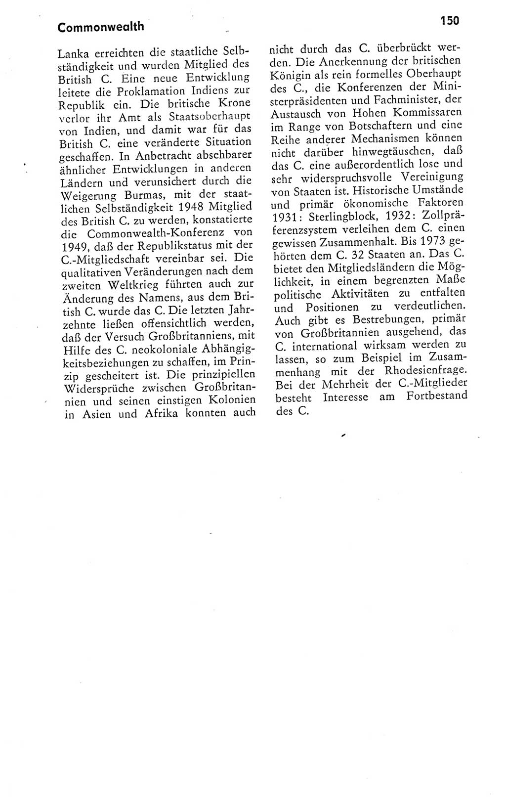 Kleines politisches Wörterbuch [Deutsche Demokratische Republik (DDR)] 1978, Seite 150 (Kl. pol. Wb. DDR 1978, S. 150)