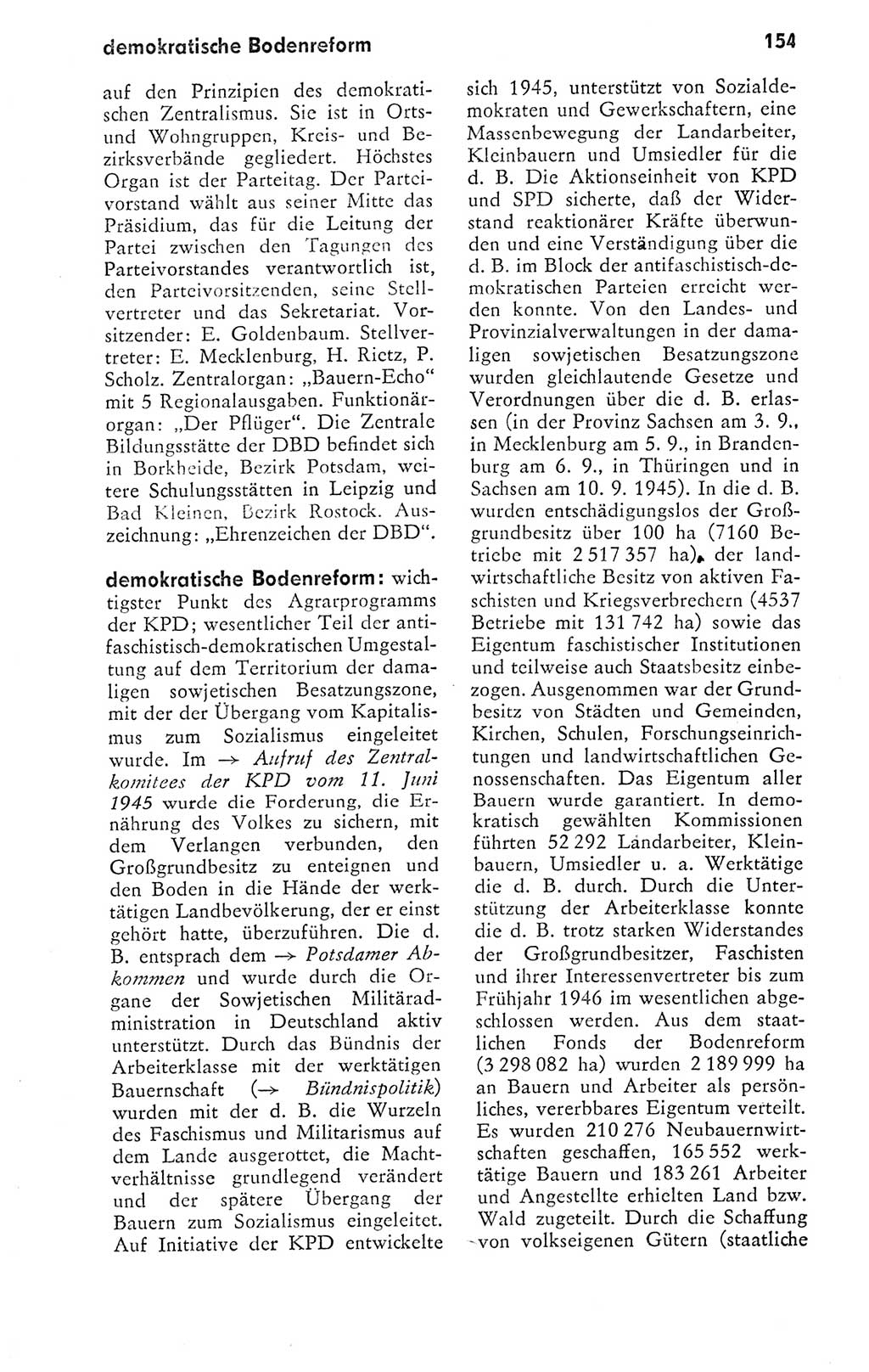 Kleines politisches Wörterbuch [Deutsche Demokratische Republik (DDR)] 1978, Seite 154 (Kl. pol. Wb. DDR 1978, S. 154)