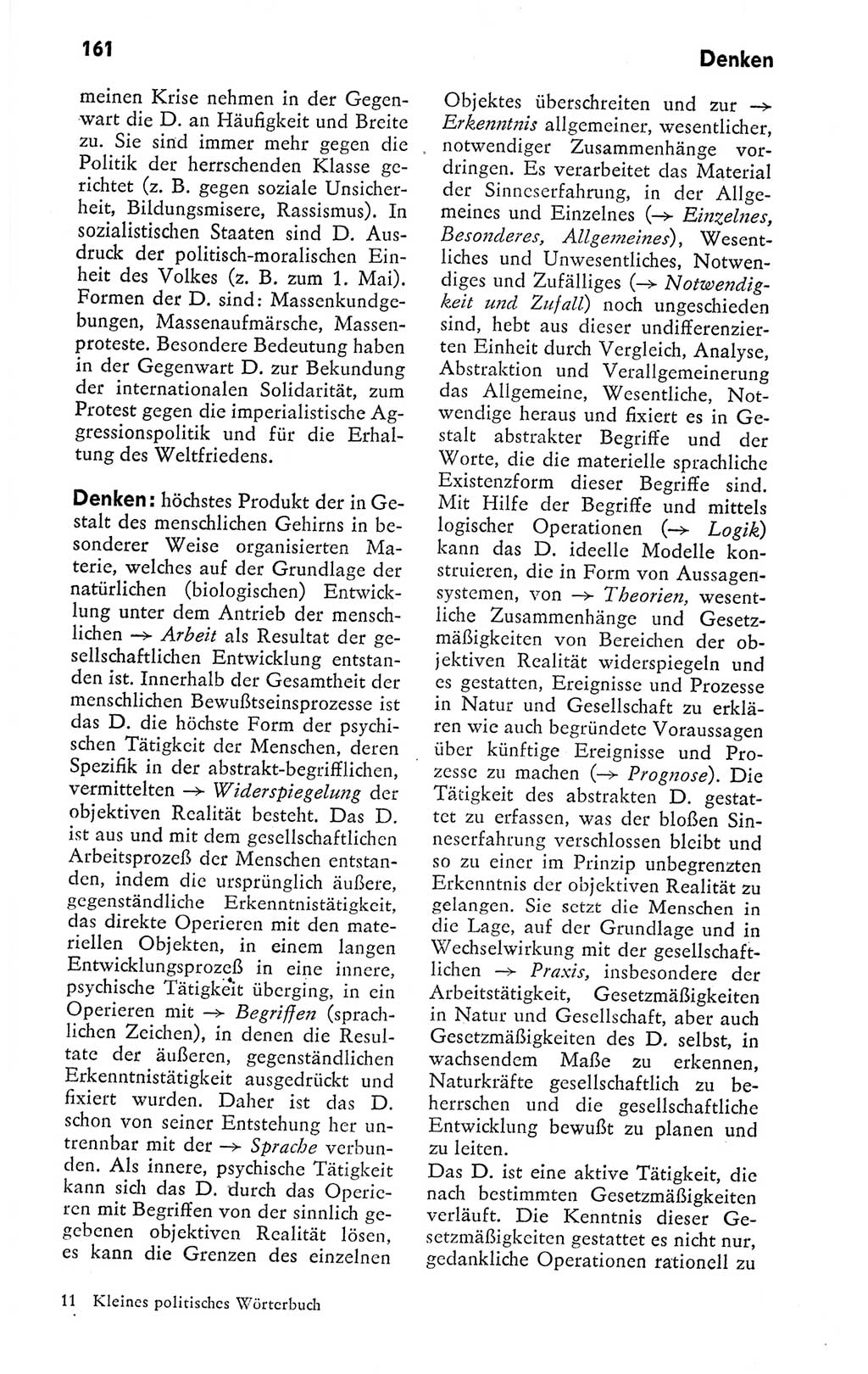 Kleines politisches Wörterbuch [Deutsche Demokratische Republik (DDR)] 1978, Seite 161 (Kl. pol. Wb. DDR 1978, S. 161)