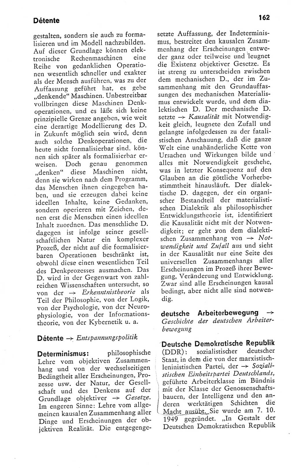 Kleines politisches Wörterbuch [Deutsche Demokratische Republik (DDR)] 1978, Seite 162 (Kl. pol. Wb. DDR 1978, S. 162)