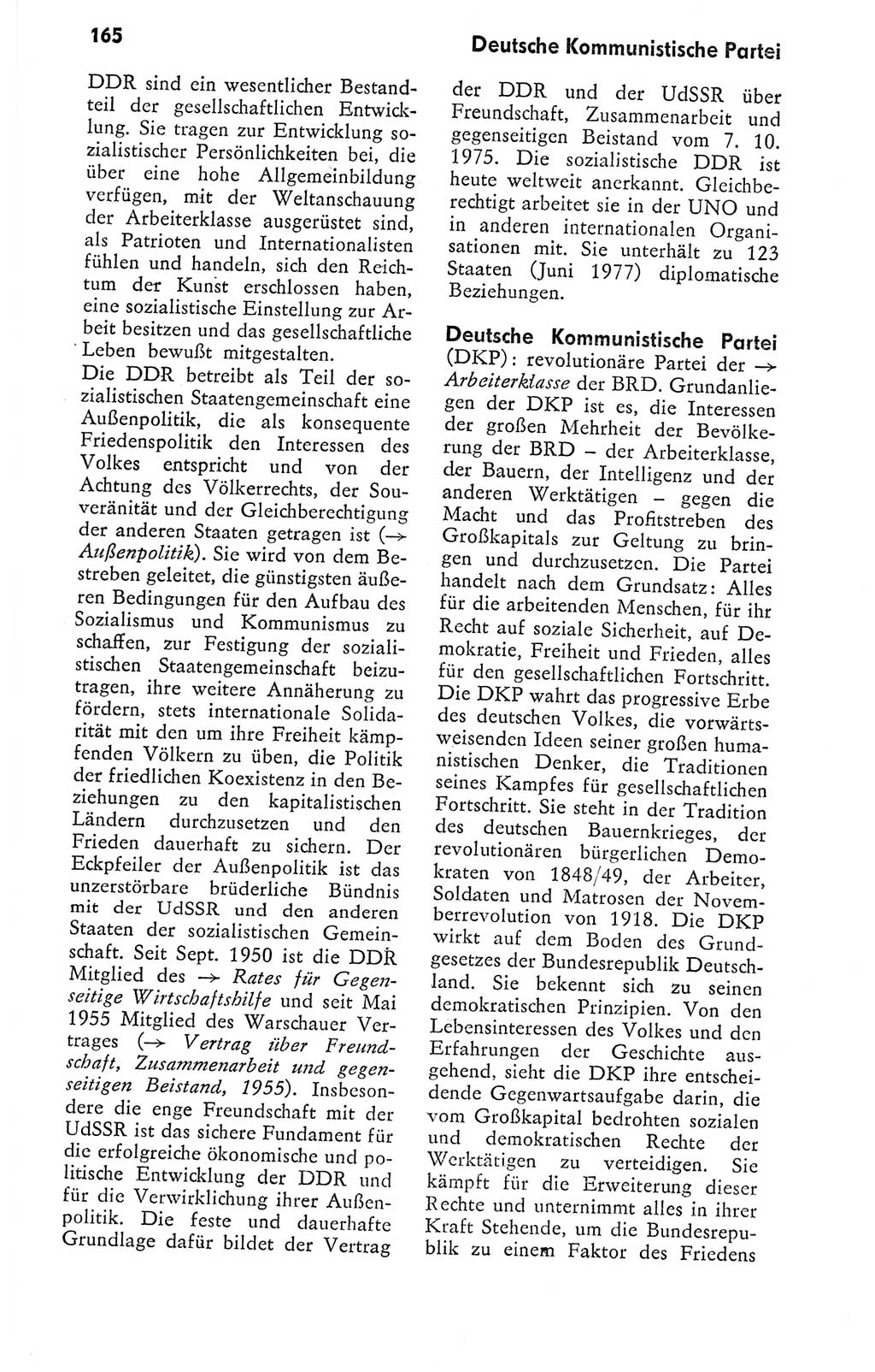 Kleines politisches Wörterbuch [Deutsche Demokratische Republik (DDR)] 1978, Seite 165 (Kl. pol. Wb. DDR 1978, S. 165)