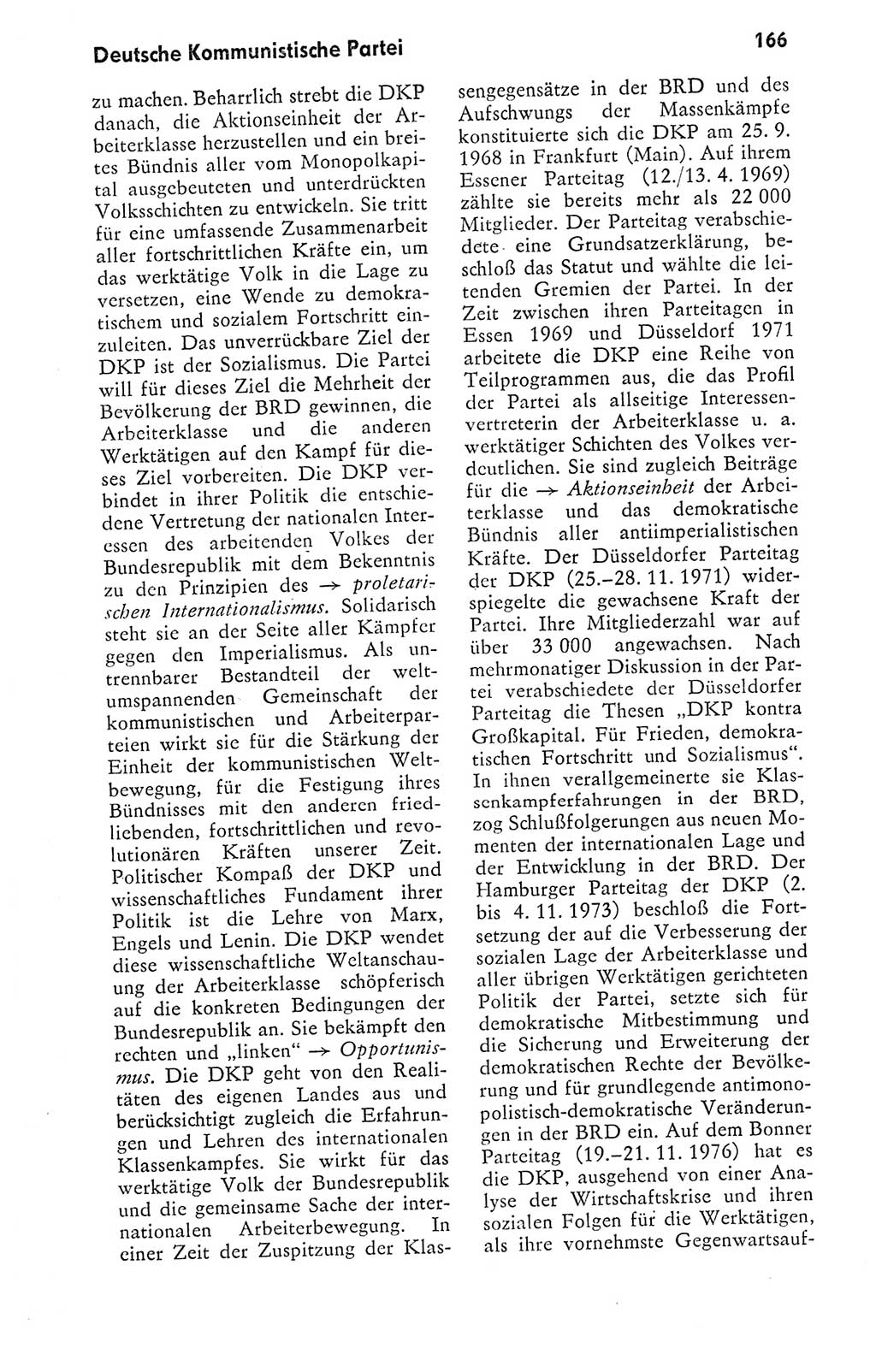 Kleines politisches Wörterbuch [Deutsche Demokratische Republik (DDR)] 1978, Seite 166 (Kl. pol. Wb. DDR 1978, S. 166)