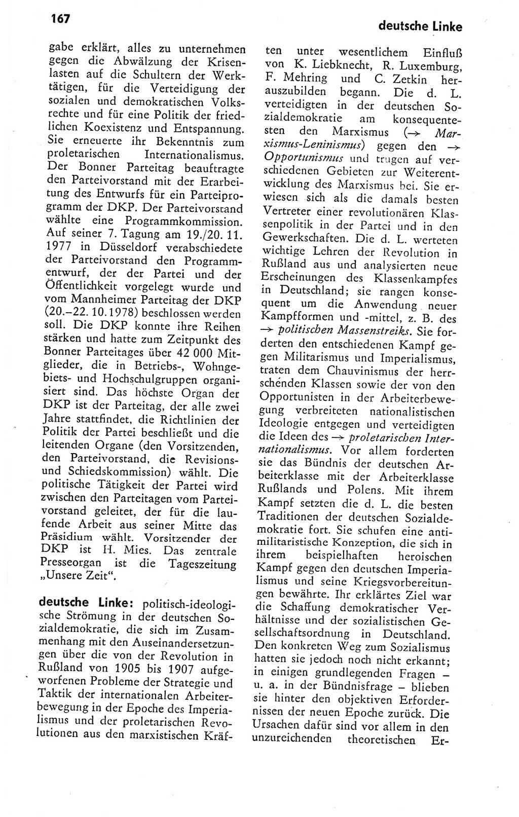 Kleines politisches Wörterbuch [Deutsche Demokratische Republik (DDR)] 1978, Seite 167 (Kl. pol. Wb. DDR 1978, S. 167)