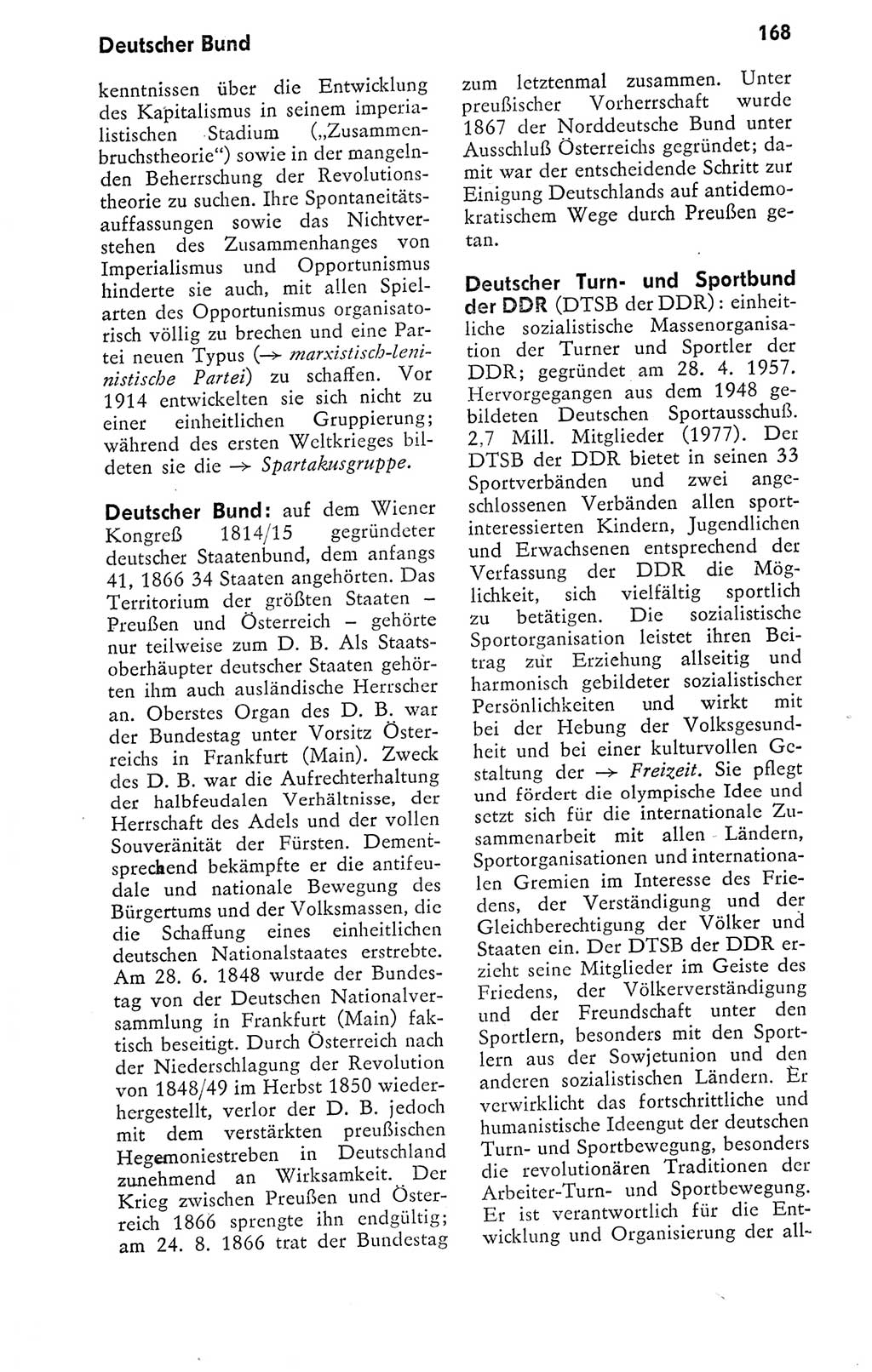 Kleines politisches Wörterbuch [Deutsche Demokratische Republik (DDR)] 1978, Seite 168 (Kl. pol. Wb. DDR 1978, S. 168)