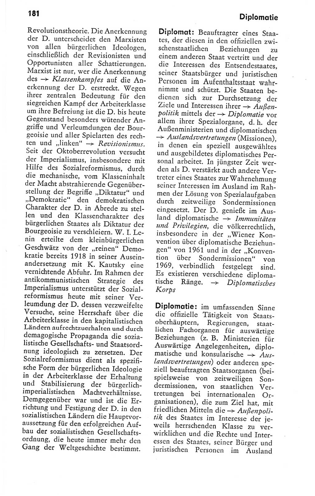 Kleines politisches Wörterbuch [Deutsche Demokratische Republik (DDR)] 1978, Seite 181 (Kl. pol. Wb. DDR 1978, S. 181)