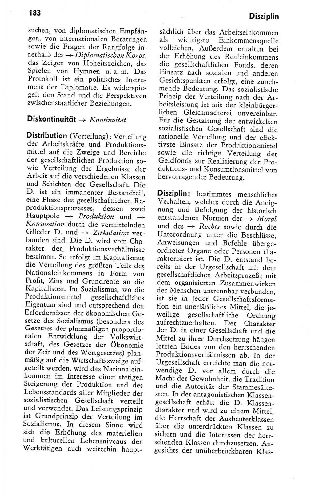 Kleines politisches Wörterbuch [Deutsche Demokratische Republik (DDR)] 1978, Seite 183 (Kl. pol. Wb. DDR 1978, S. 183)