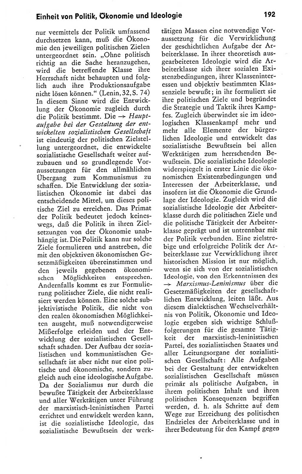 Kleines politisches Wörterbuch [Deutsche Demokratische Republik (DDR)] 1978, Seite 192 (Kl. pol. Wb. DDR 1978, S. 192)