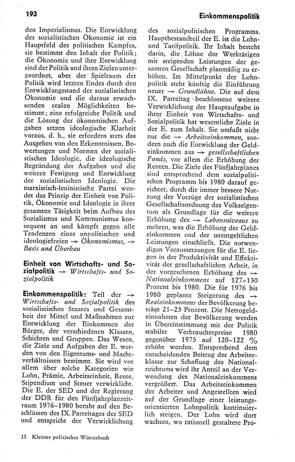 Kleines politisches Wörterbuch [Deutsche Demokratische Republik (DDR)] 1978, Seite 193 (Kl. pol. Wb. DDR 1978, S. 193)