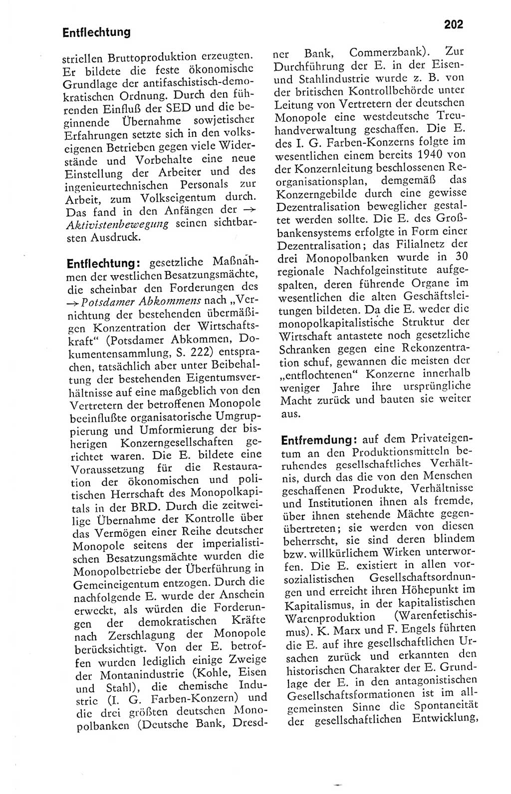 Kleines politisches Wörterbuch [Deutsche Demokratische Republik (DDR)] 1978, Seite 202 (Kl. pol. Wb. DDR 1978, S. 202)