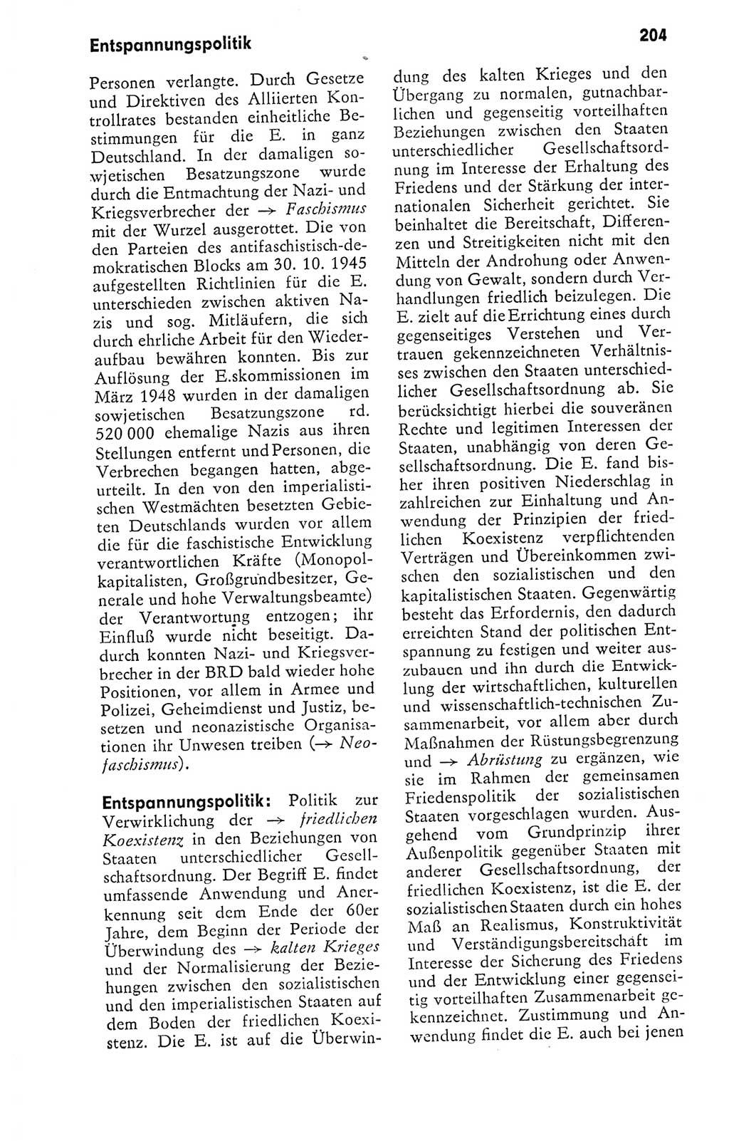 Kleines politisches Wörterbuch [Deutsche Demokratische Republik (DDR)] 1978, Seite 204 (Kl. pol. Wb. DDR 1978, S. 204)