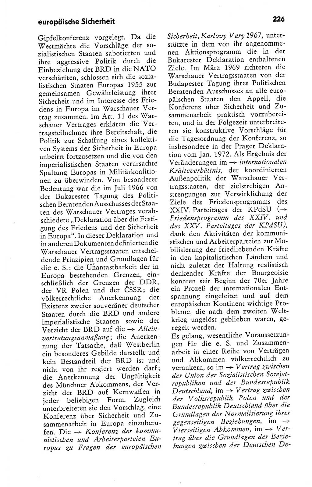 Kleines politisches Wörterbuch [Deutsche Demokratische Republik (DDR)] 1978, Seite 226 (Kl. pol. Wb. DDR 1978, S. 226)