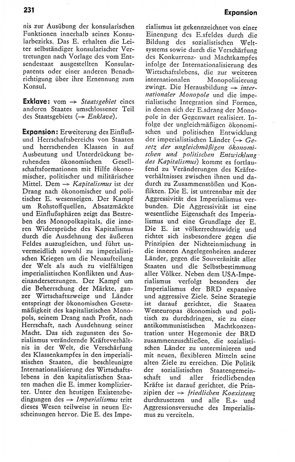 Kleines politisches Wörterbuch [Deutsche Demokratische Republik (DDR)] 1978, Seite 231 (Kl. pol. Wb. DDR 1978, S. 231)