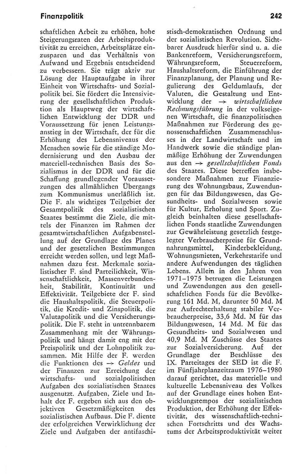 Kleines politisches Wörterbuch [Deutsche Demokratische Republik (DDR)] 1978, Seite 242 (Kl. pol. Wb. DDR 1978, S. 242)