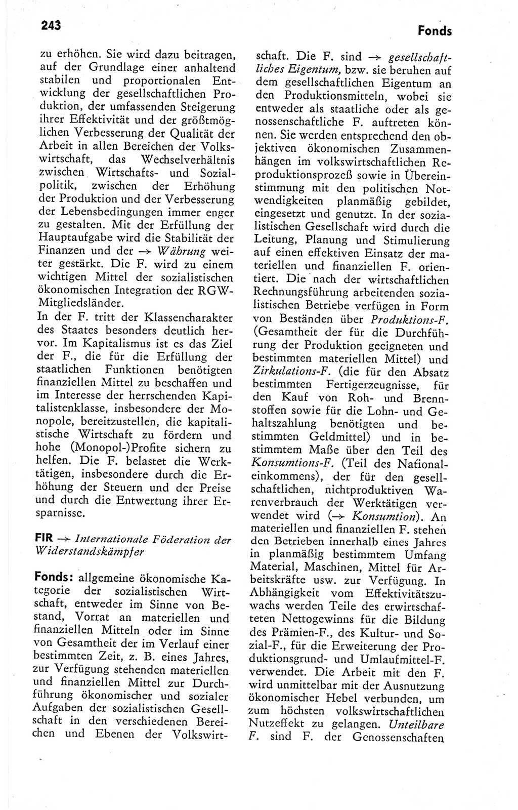 Kleines politisches Wörterbuch [Deutsche Demokratische Republik (DDR)] 1978, Seite 243 (Kl. pol. Wb. DDR 1978, S. 243)