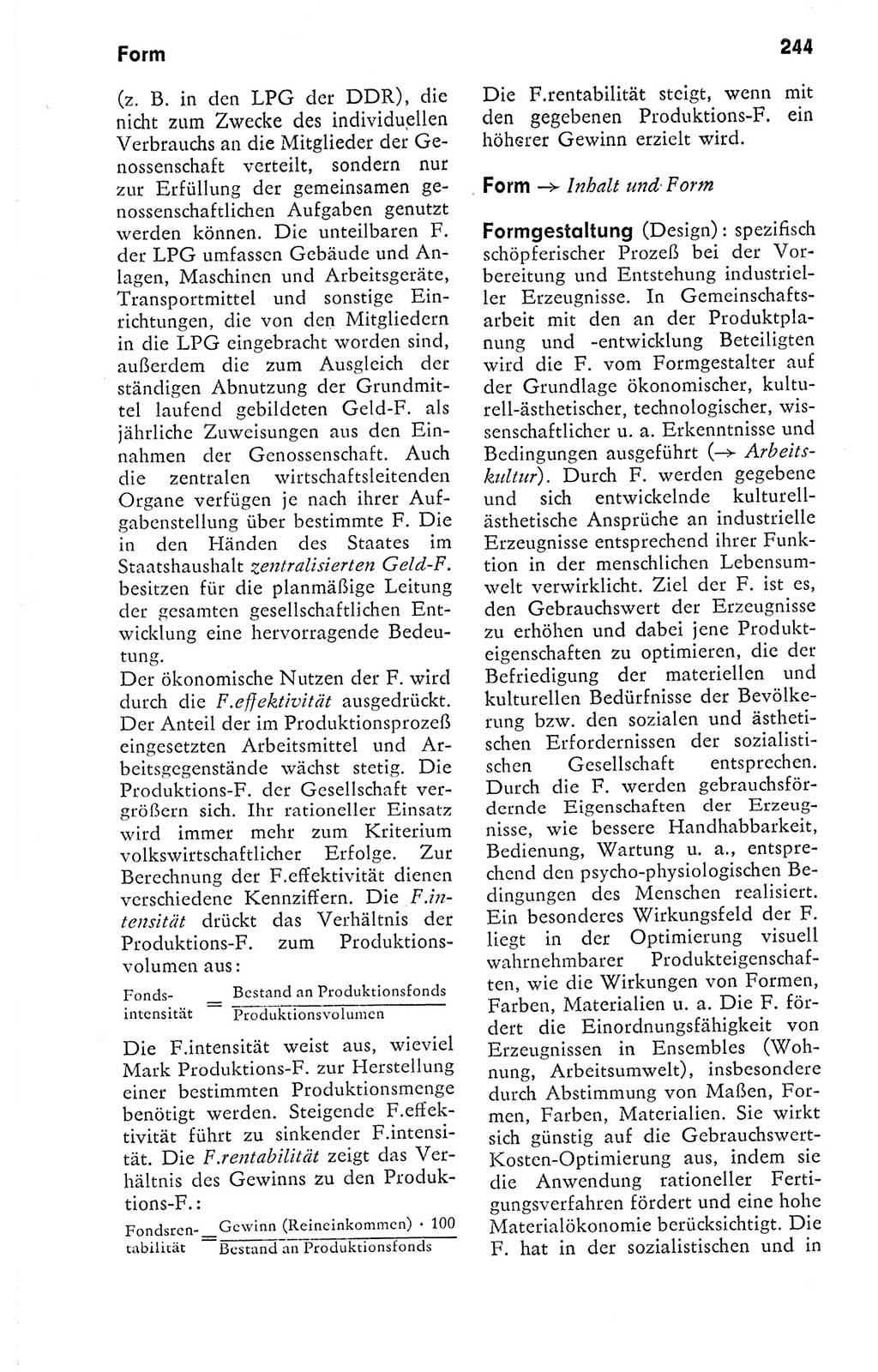 Kleines politisches Wörterbuch [Deutsche Demokratische Republik (DDR)] 1978, Seite 244 (Kl. pol. Wb. DDR 1978, S. 244)