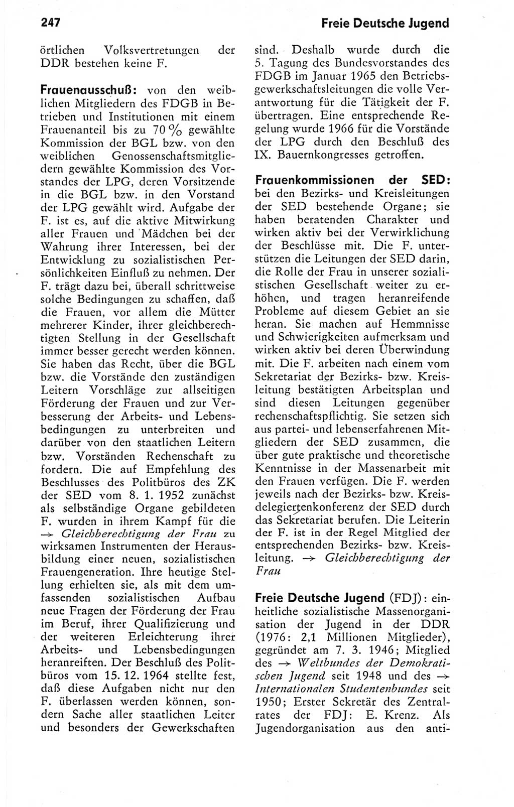 Kleines politisches Wörterbuch [Deutsche Demokratische Republik (DDR)] 1978, Seite 247 (Kl. pol. Wb. DDR 1978, S. 247)