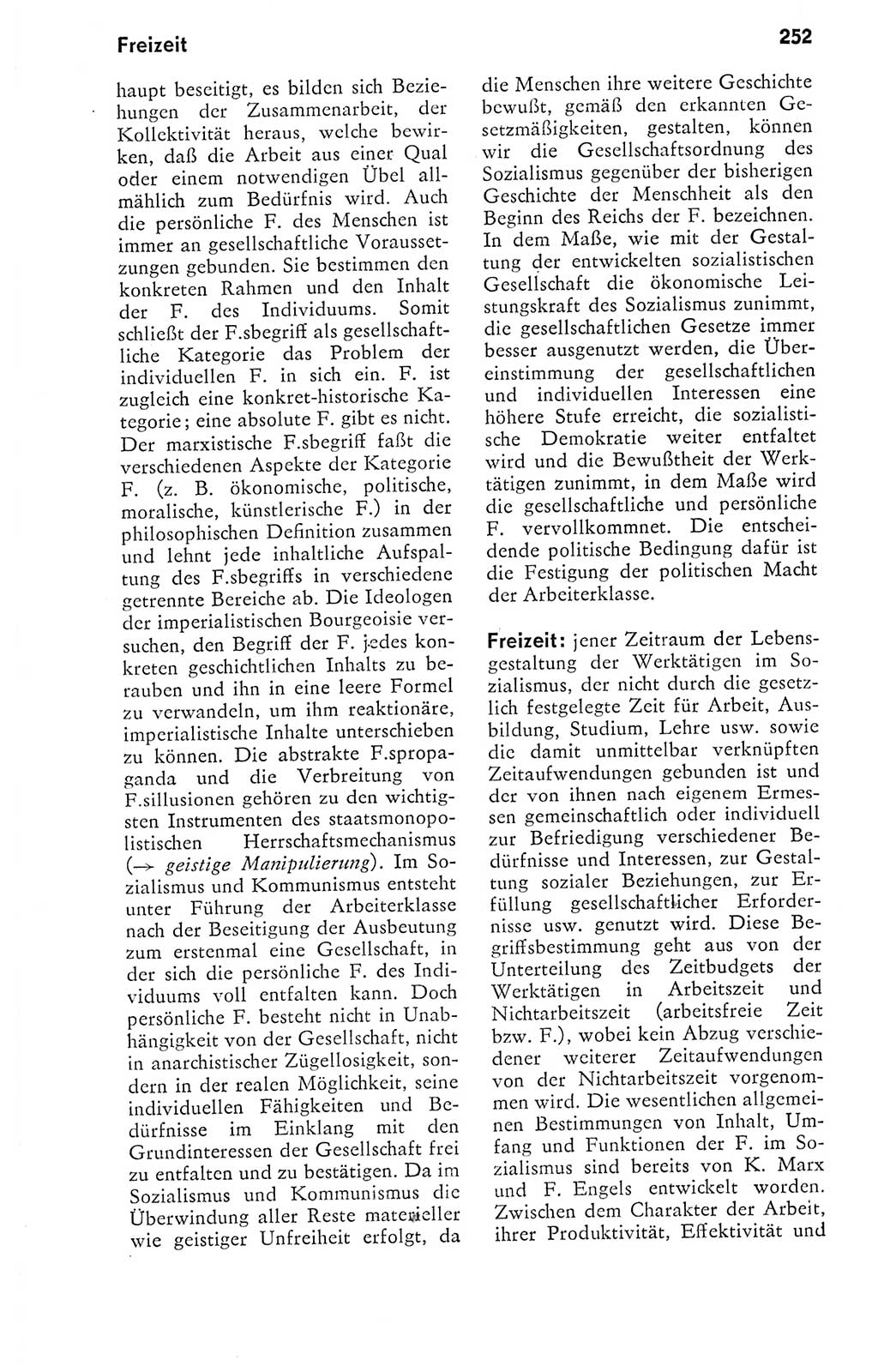 Kleines politisches Wörterbuch [Deutsche Demokratische Republik (DDR)] 1978, Seite 252 (Kl. pol. Wb. DDR 1978, S. 252)