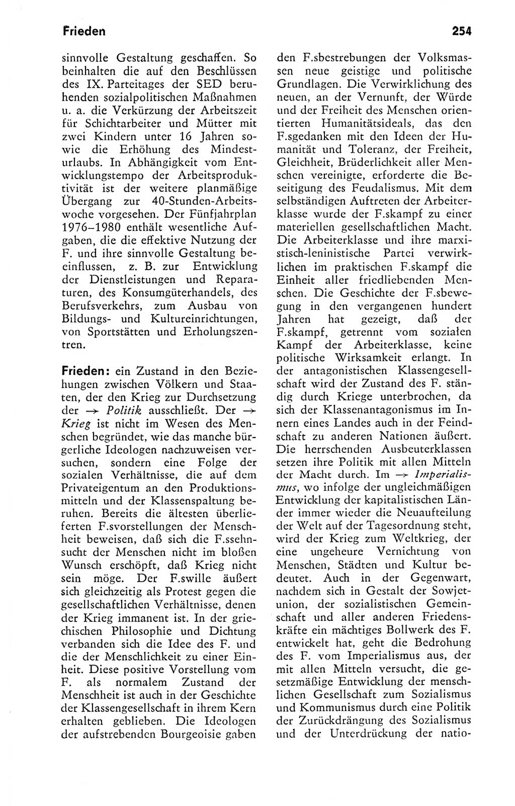 Kleines politisches Wörterbuch [Deutsche Demokratische Republik (DDR)] 1978, Seite 254 (Kl. pol. Wb. DDR 1978, S. 254)