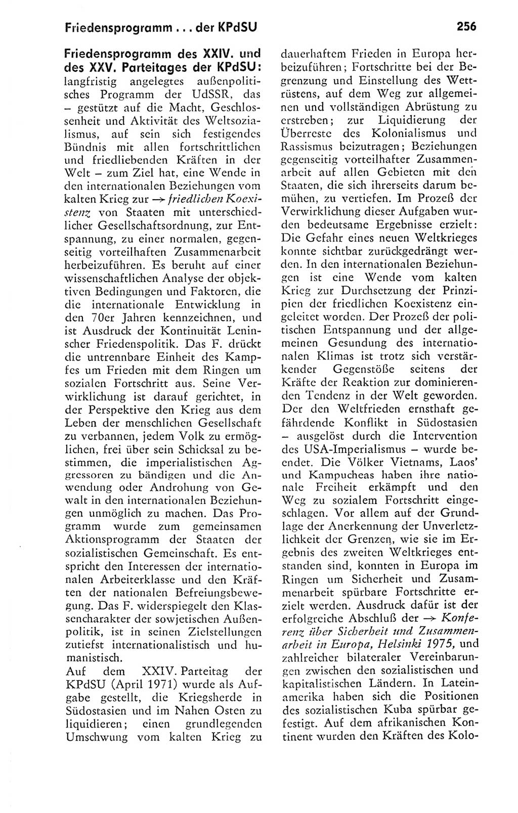 Kleines politisches Wörterbuch [Deutsche Demokratische Republik (DDR)] 1978, Seite 256 (Kl. pol. Wb. DDR 1978, S. 256)