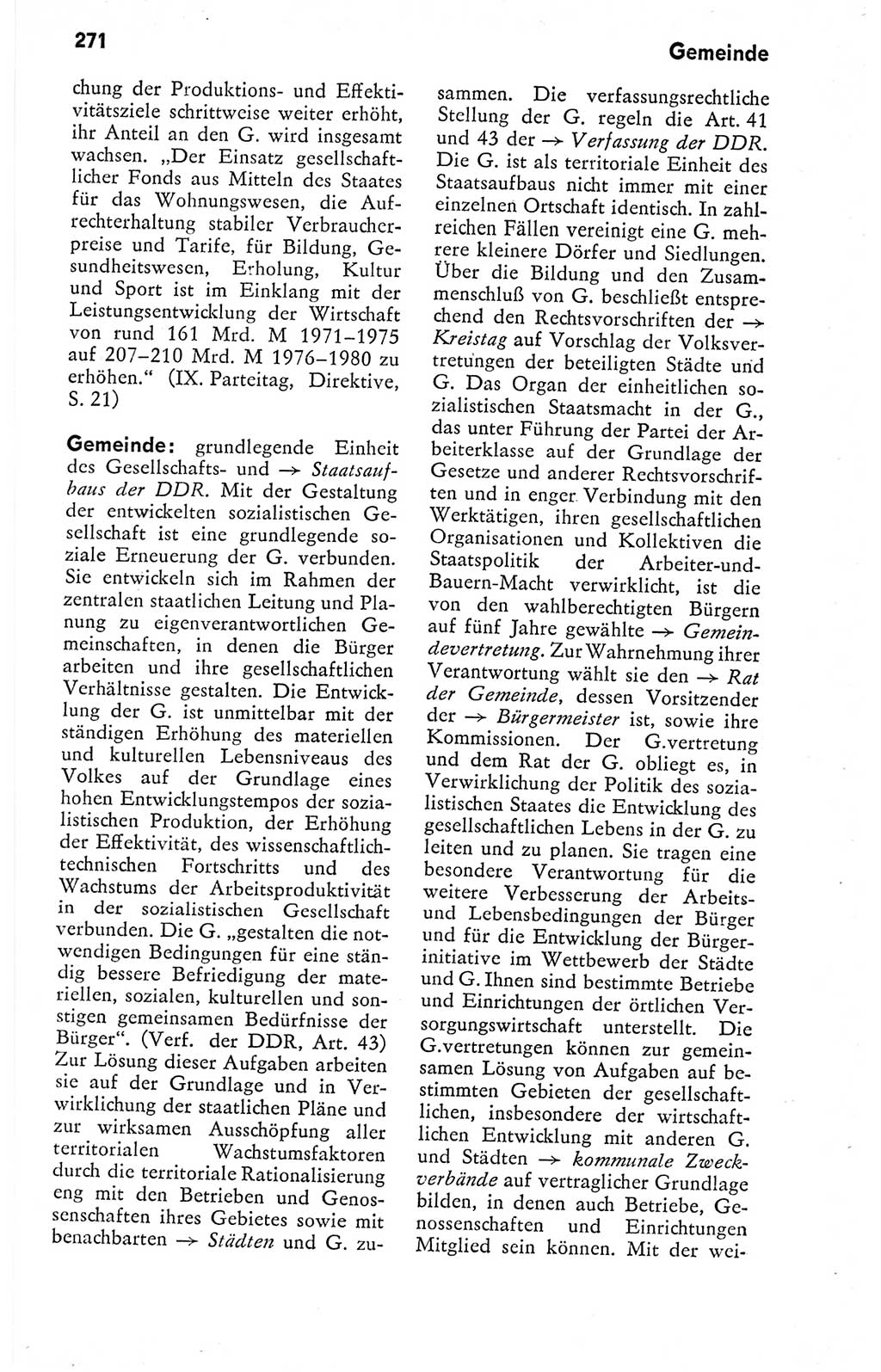 Kleines politisches Wörterbuch [Deutsche Demokratische Republik (DDR)] 1978, Seite 271 (Kl. pol. Wb. DDR 1978, S. 271)