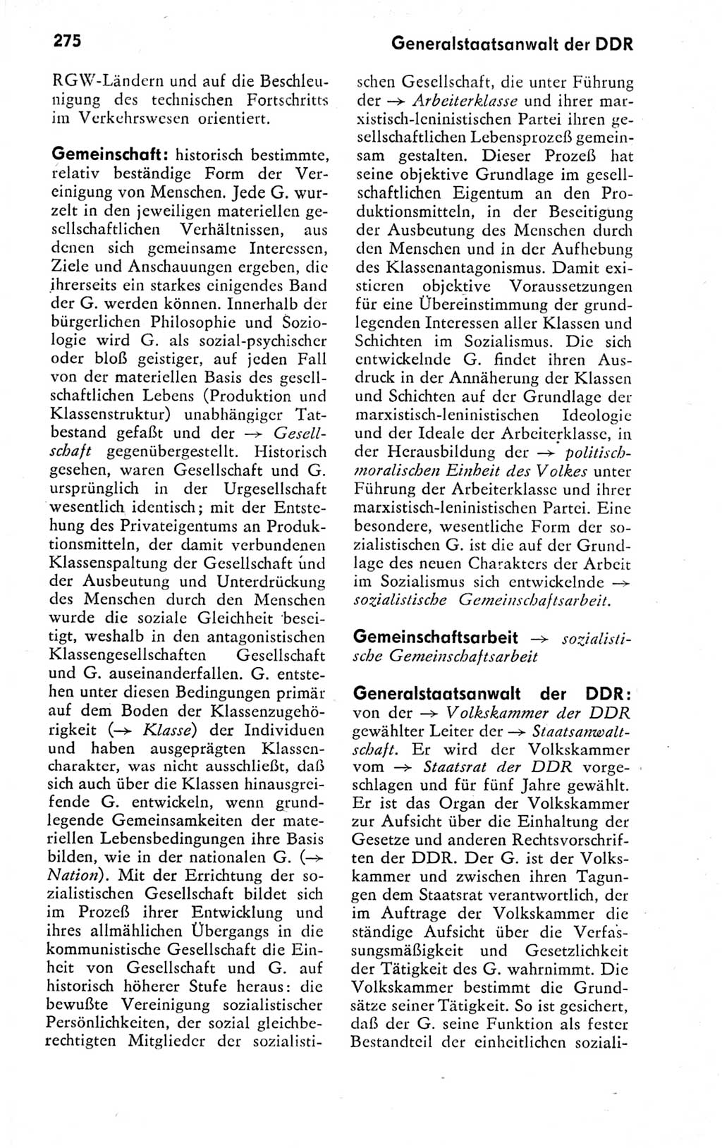 Kleines politisches Wörterbuch [Deutsche Demokratische Republik (DDR)] 1978, Seite 275 (Kl. pol. Wb. DDR 1978, S. 275)