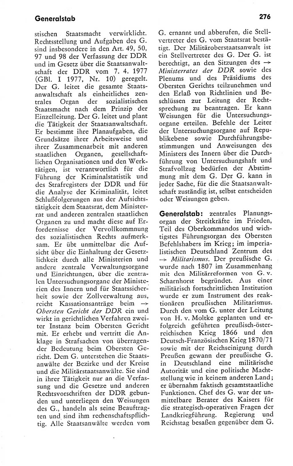 Kleines politisches Wörterbuch [Deutsche Demokratische Republik (DDR)] 1978, Seite 276 (Kl. pol. Wb. DDR 1978, S. 276)