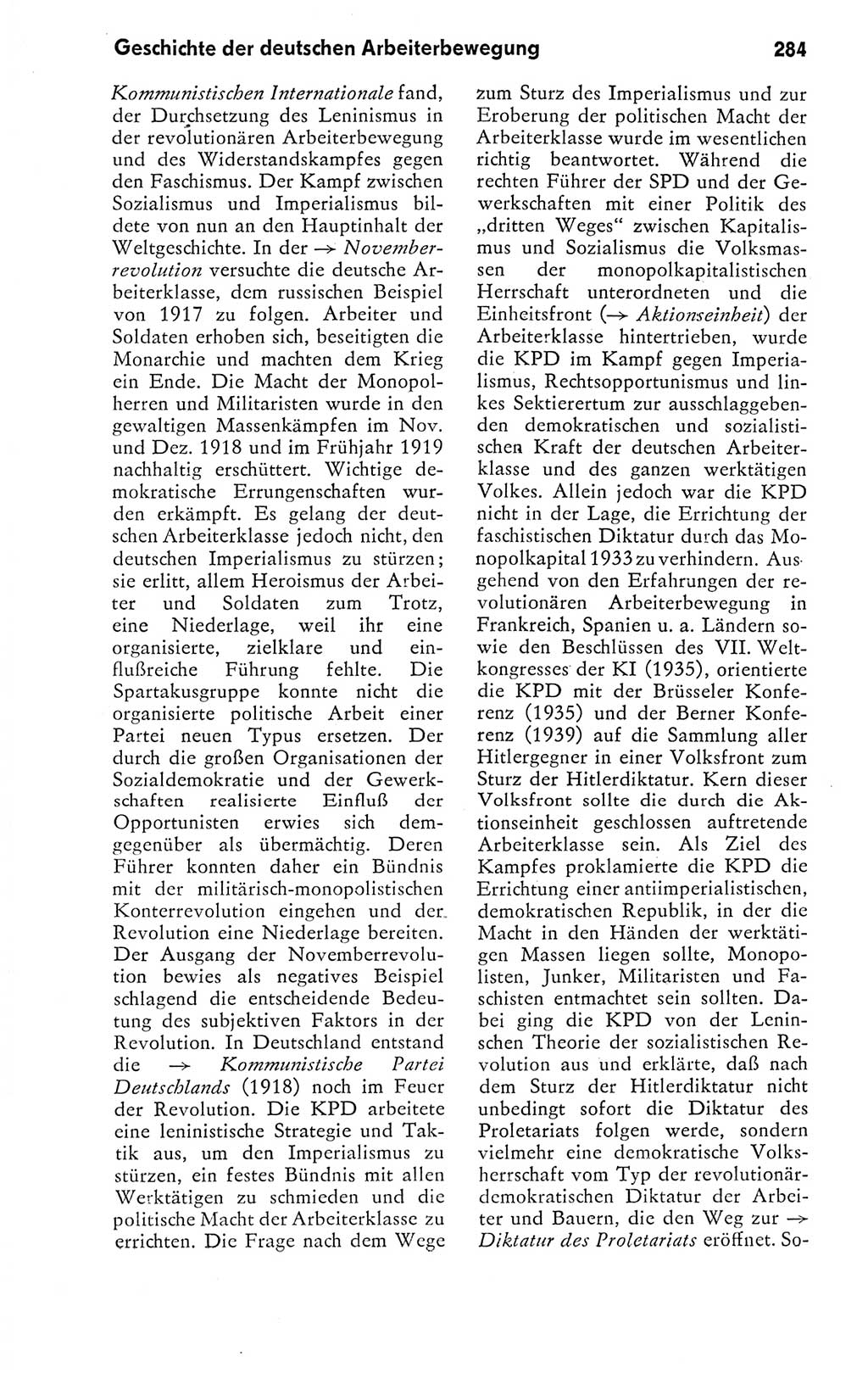 Kleines politisches Wörterbuch [Deutsche Demokratische Republik (DDR)] 1978, Seite 284 (Kl. pol. Wb. DDR 1978, S. 284)