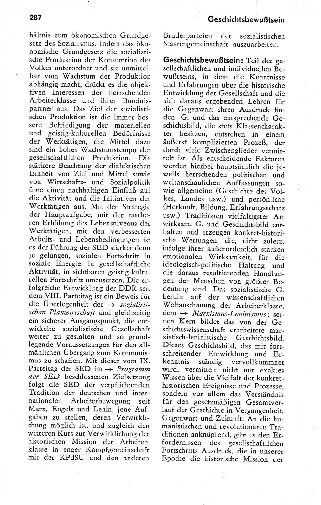Kleines politisches Wörterbuch [Deutsche Demokratische Republik (DDR)] 1978, Seite 287 (Kl. pol. Wb. DDR 1978, S. 287)