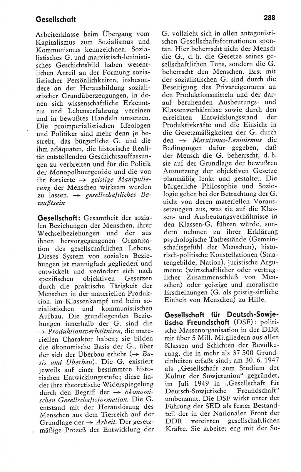 Kleines politisches Wörterbuch [Deutsche Demokratische Republik (DDR)] 1978, Seite 288 (Kl. pol. Wb. DDR 1978, S. 288)