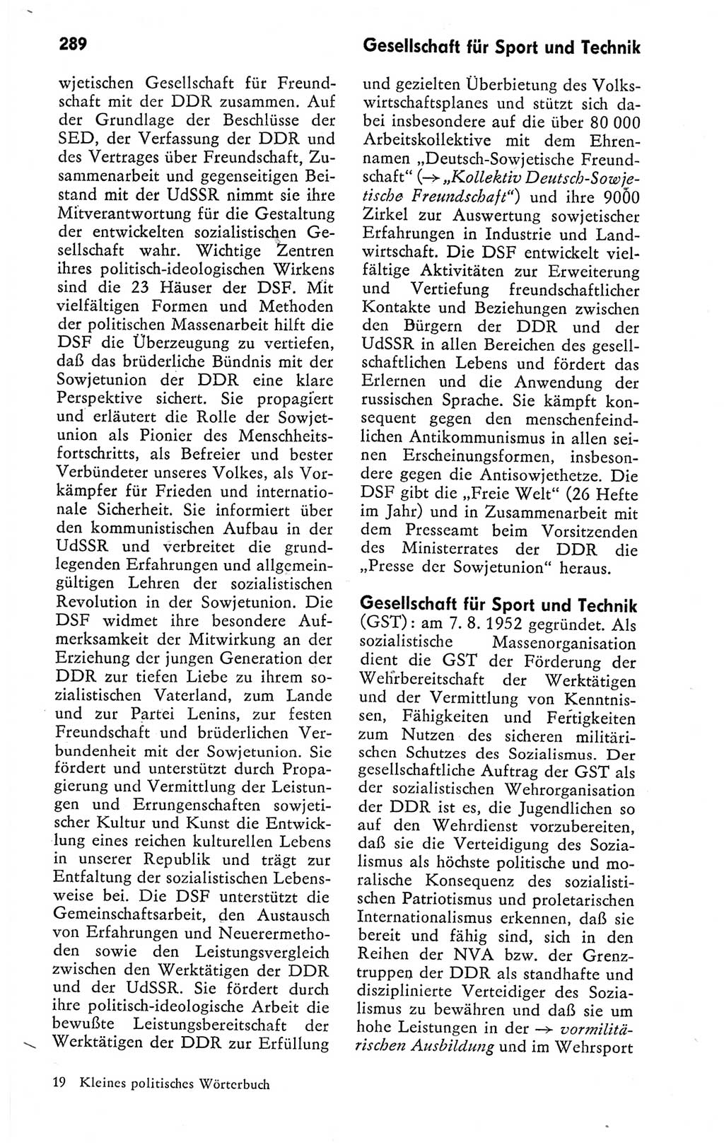 Kleines politisches Wörterbuch [Deutsche Demokratische Republik (DDR)] 1978, Seite 289 (Kl. pol. Wb. DDR 1978, S. 289)