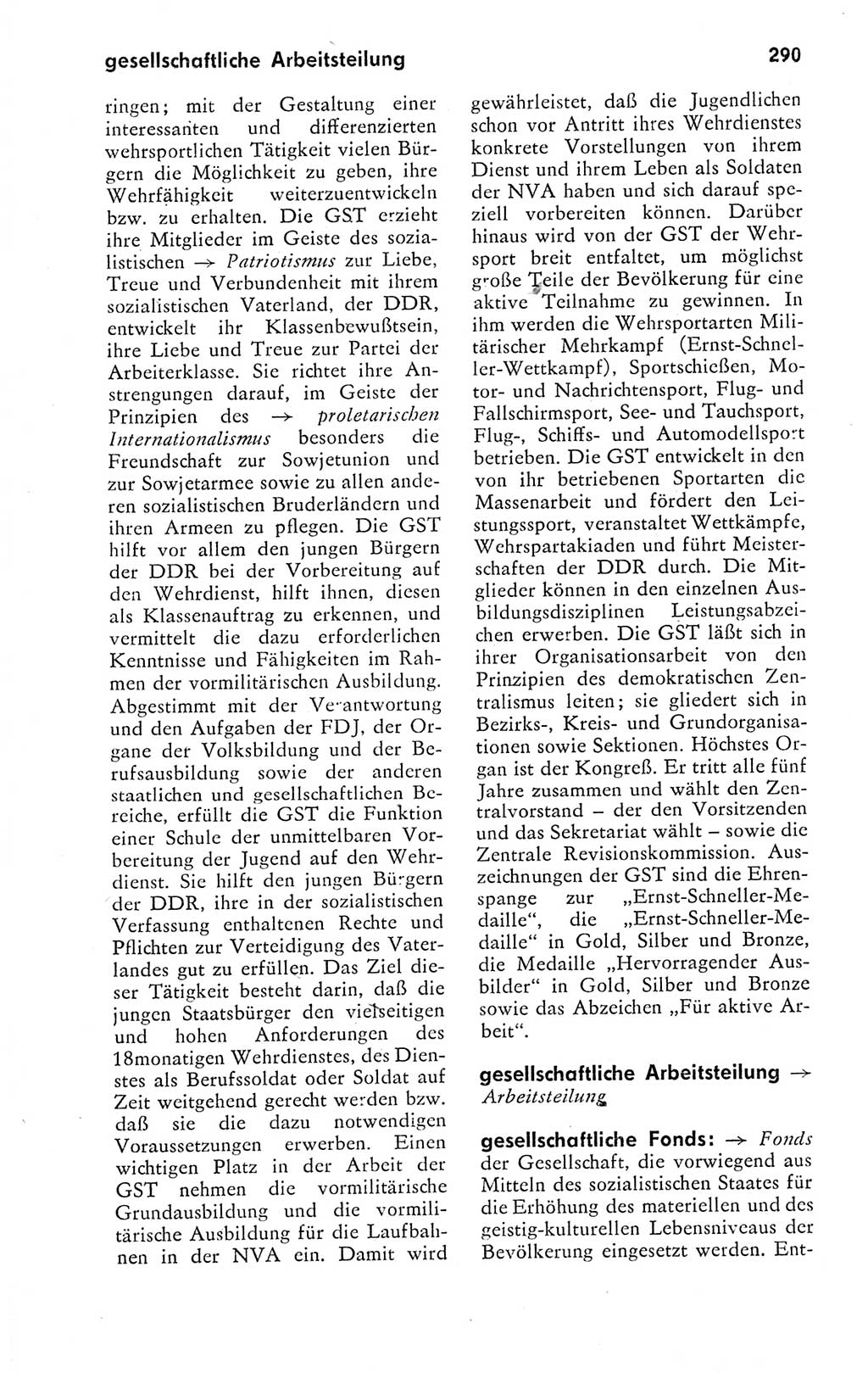 Kleines politisches Wörterbuch [Deutsche Demokratische Republik (DDR)] 1978, Seite 290 (Kl. pol. Wb. DDR 1978, S. 290)