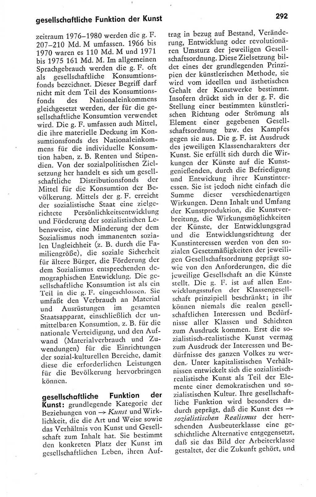 Kleines politisches Wörterbuch [Deutsche Demokratische Republik (DDR)] 1978, Seite 292 (Kl. pol. Wb. DDR 1978, S. 292)