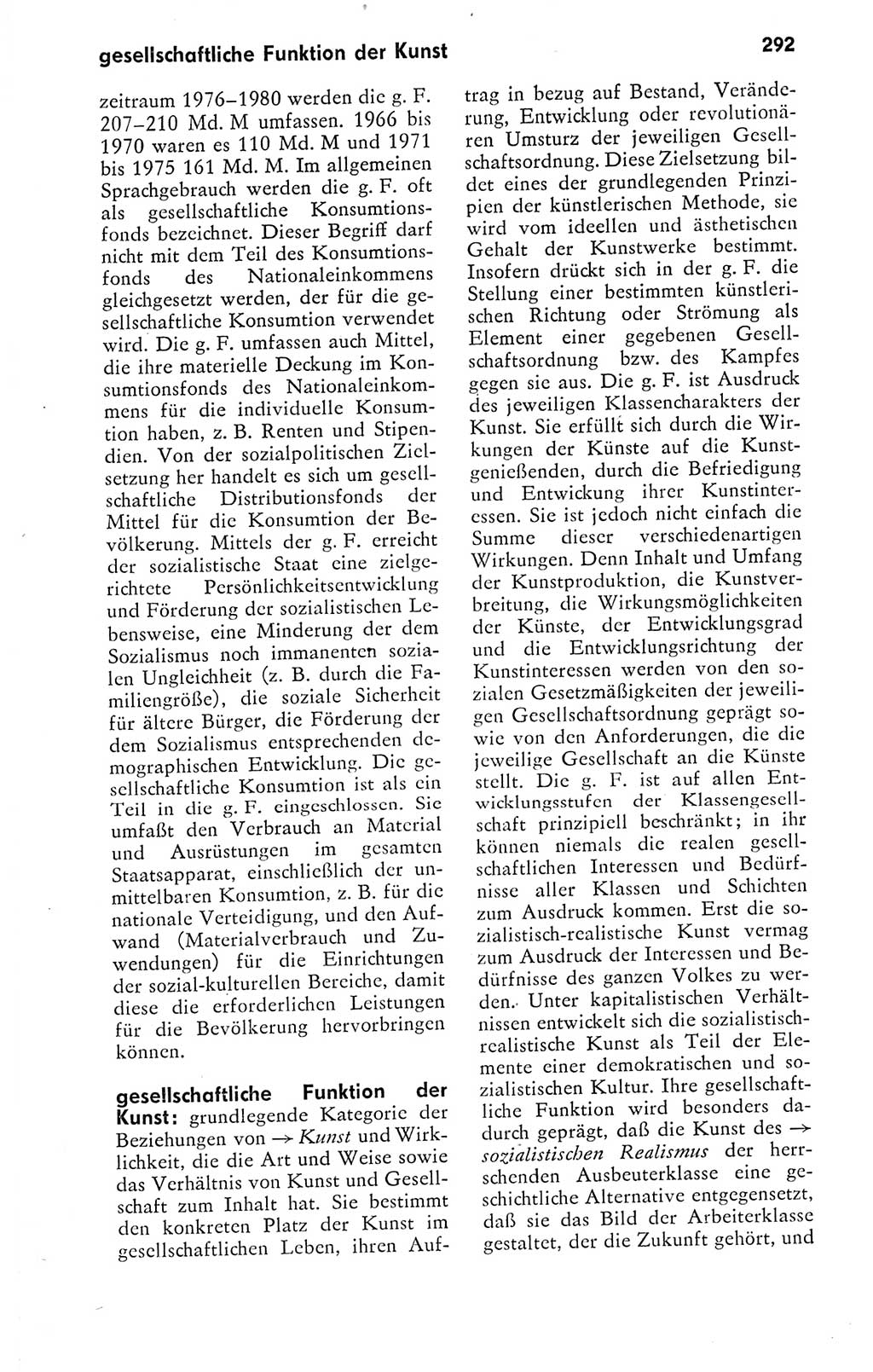 Kleines politisches Wörterbuch [Deutsche Demokratische Republik (DDR)] 1978, Seite 292 (Kl. pol. Wb. DDR 1978, S. 292)