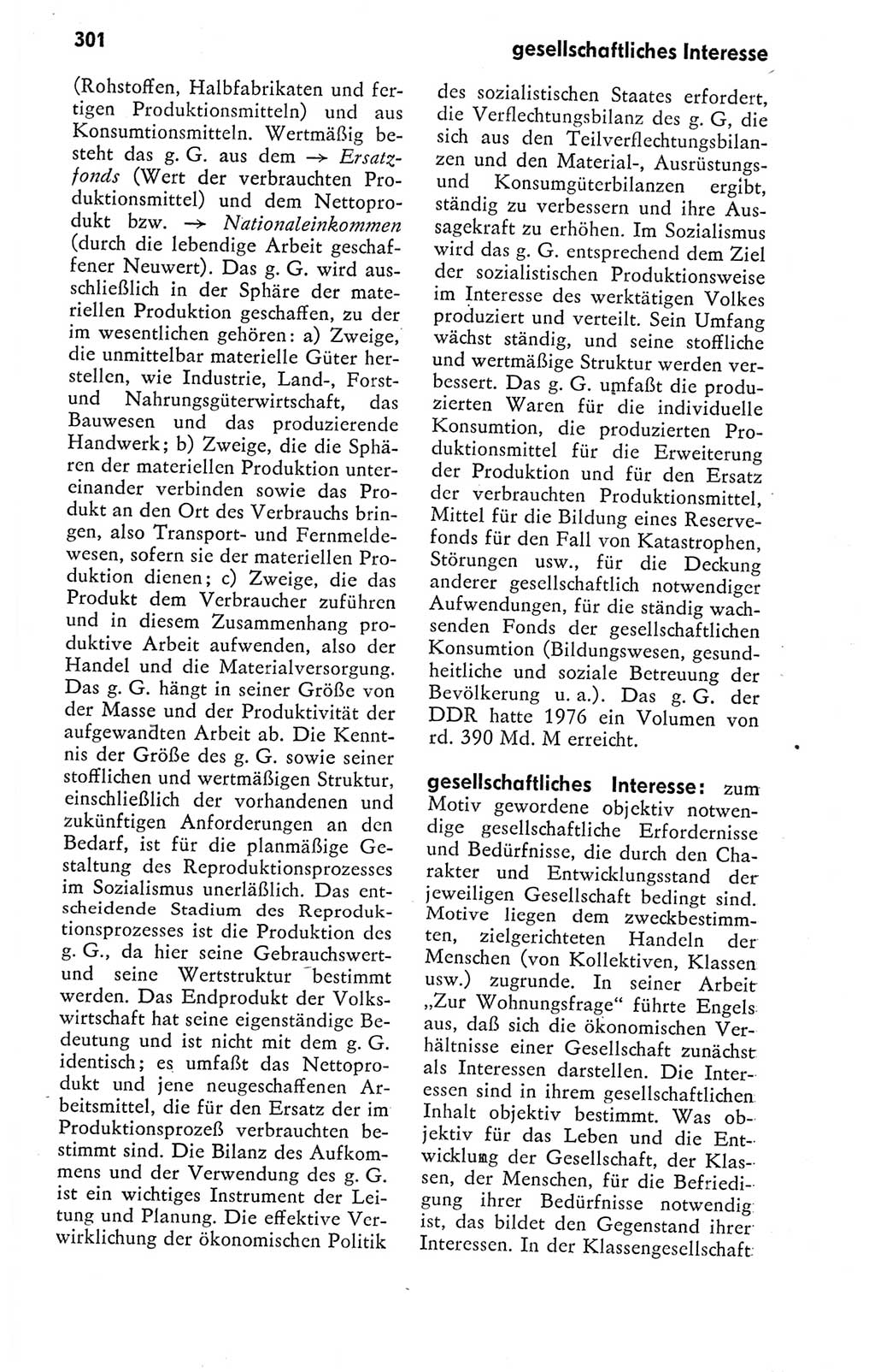 Kleines politisches Wörterbuch [Deutsche Demokratische Republik (DDR)] 1978, Seite 301 (Kl. pol. Wb. DDR 1978, S. 301)