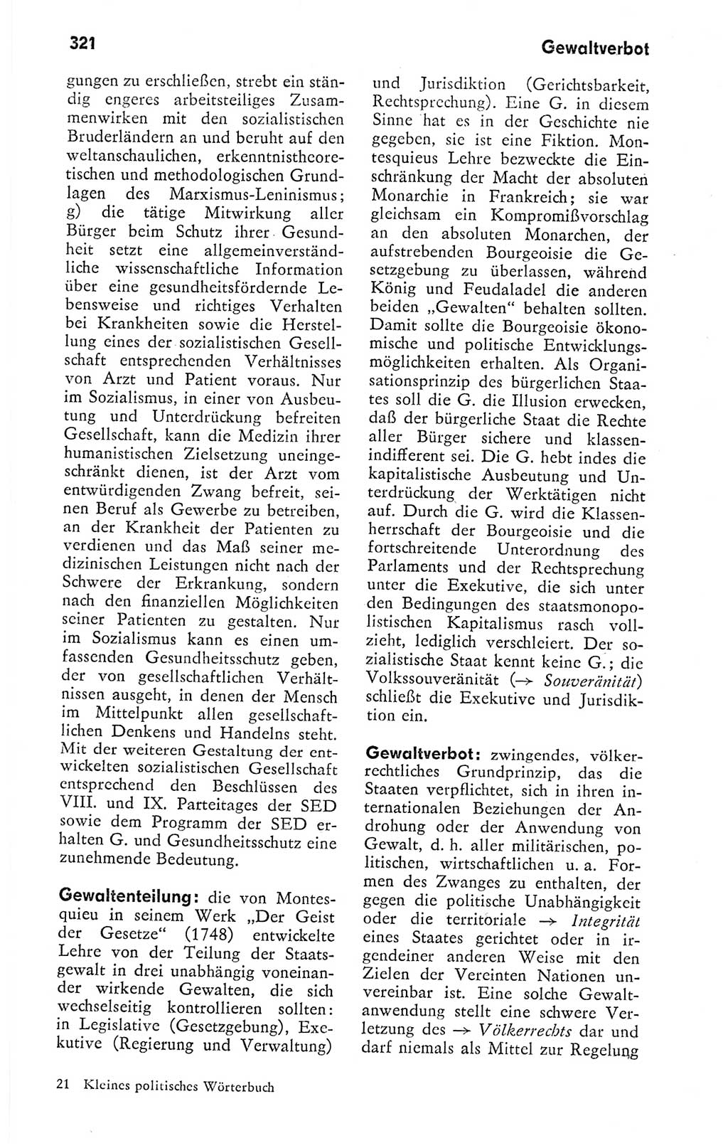 Kleines politisches Wörterbuch [Deutsche Demokratische Republik (DDR)] 1978, Seite 321 (Kl. pol. Wb. DDR 1978, S. 321)