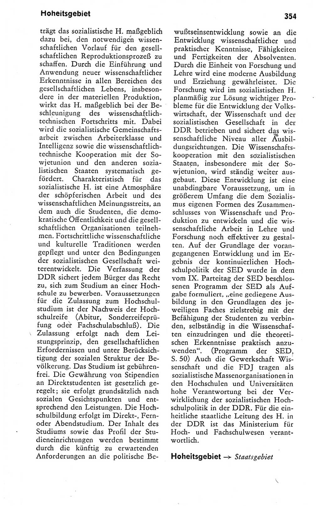 Kleines politisches Wörterbuch [Deutsche Demokratische Republik (DDR)] 1978, Seite 354 (Kl. pol. Wb. DDR 1978, S. 354)