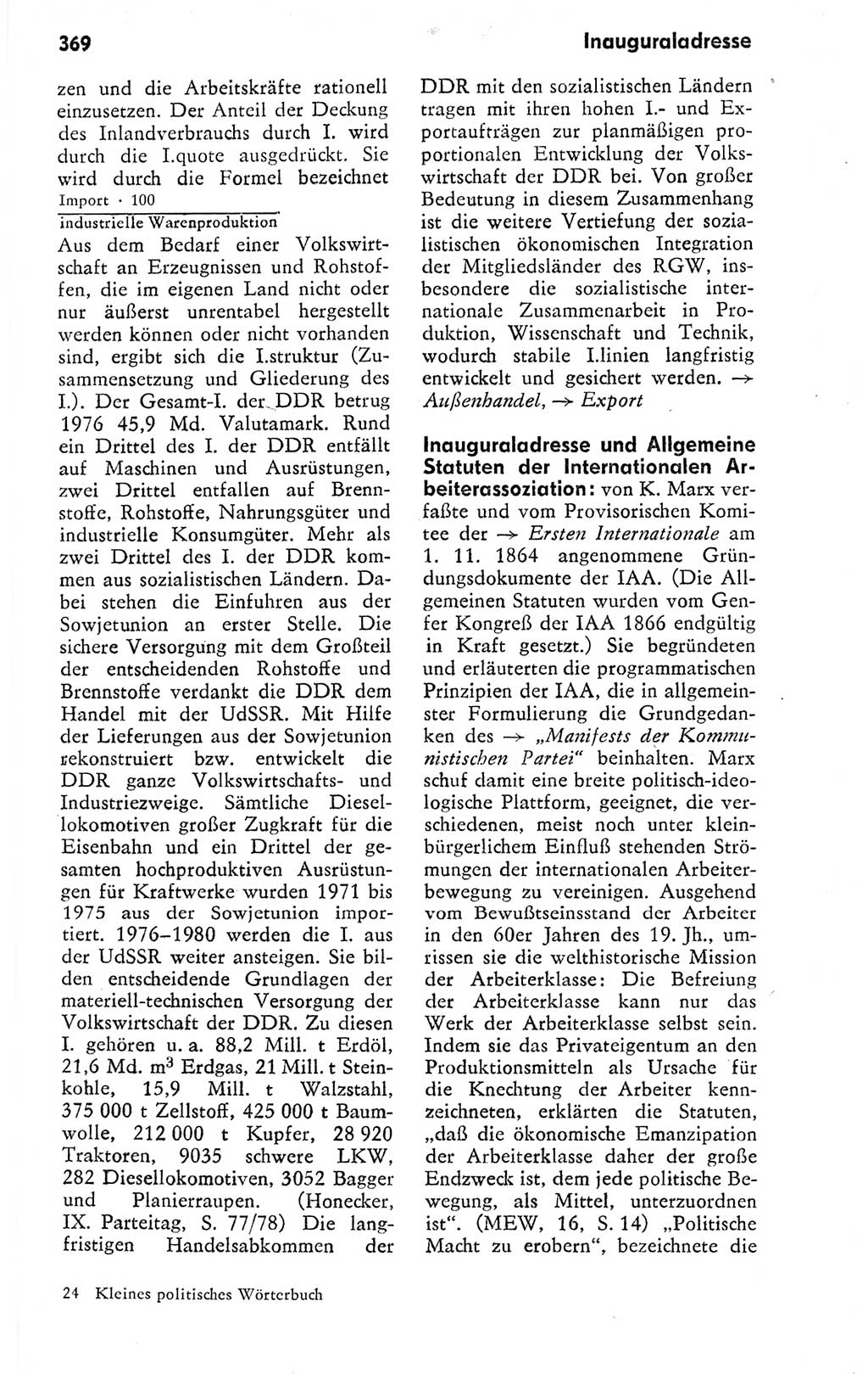 Kleines politisches Wörterbuch [Deutsche Demokratische Republik (DDR)] 1978, Seite 369 (Kl. pol. Wb. DDR 1978, S. 369)
