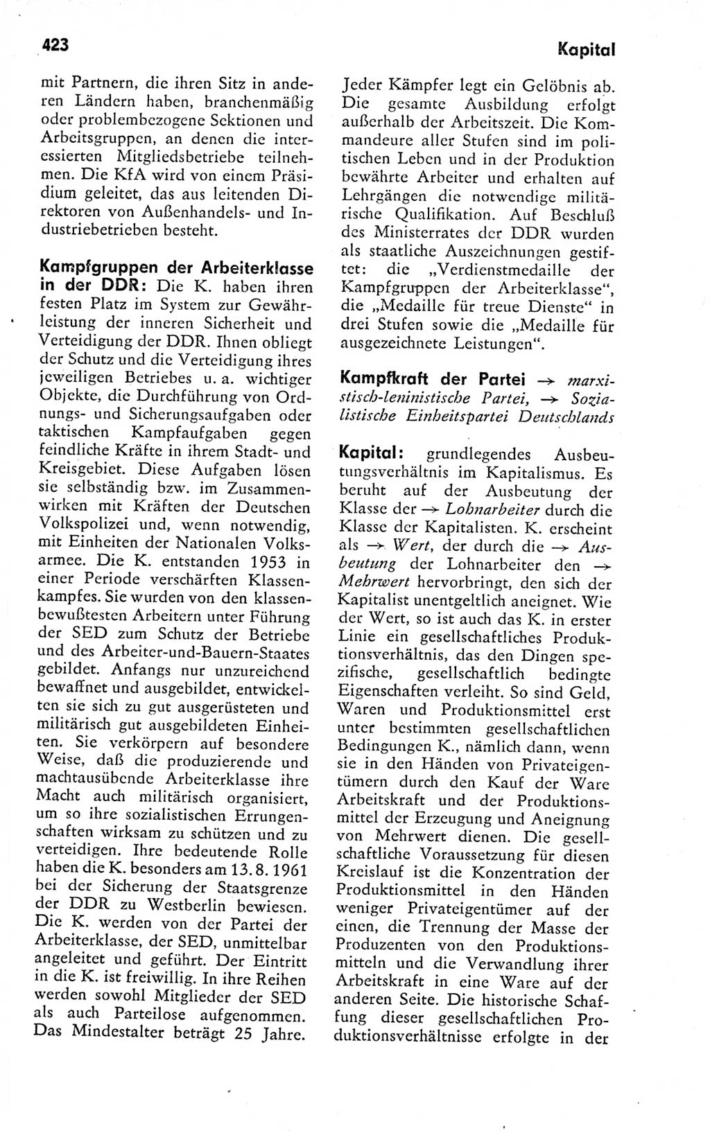 Kleines politisches Wörterbuch [Deutsche Demokratische Republik (DDR)] 1978, Seite 423 (Kl. pol. Wb. DDR 1978, S. 423)