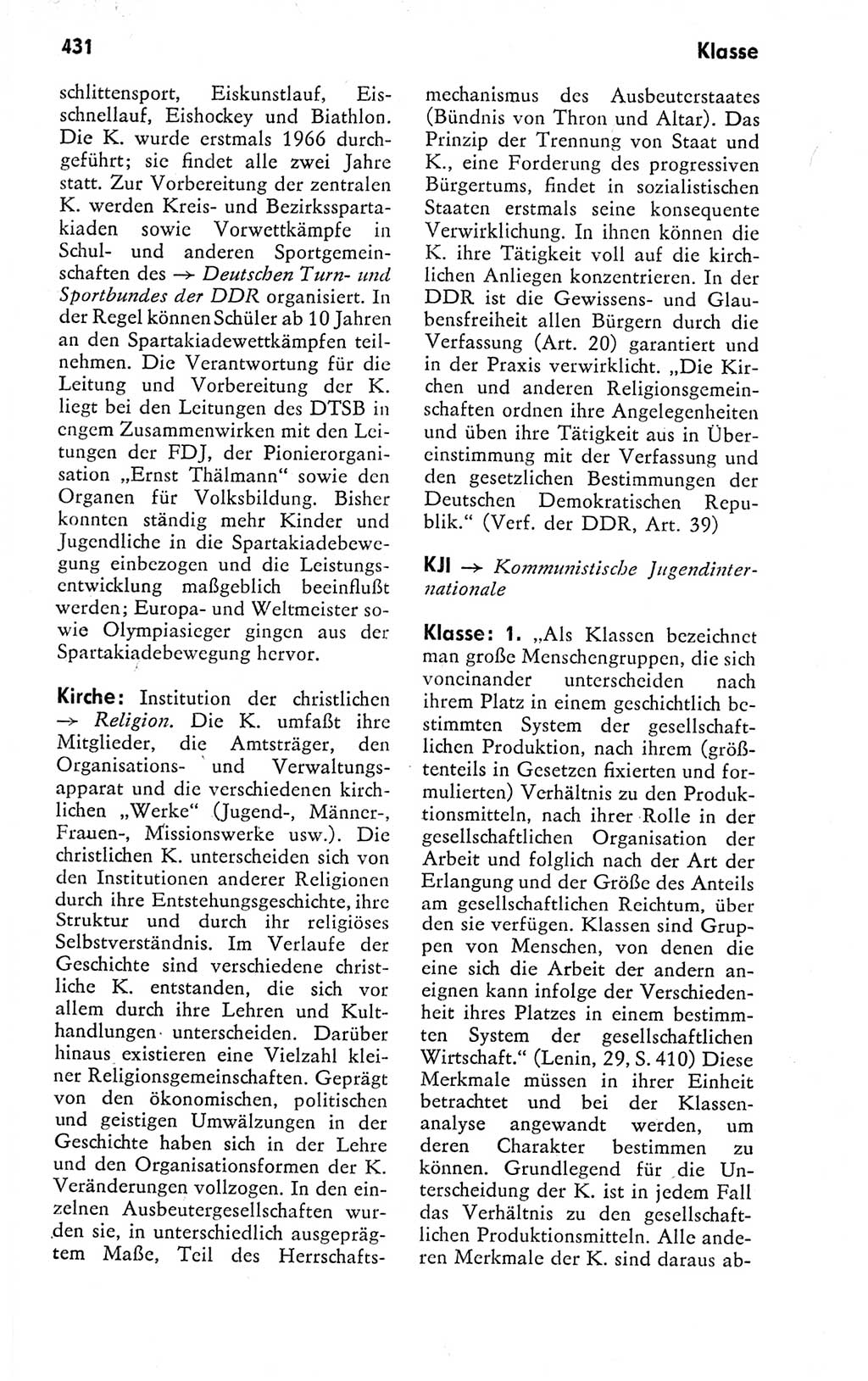 Kleines politisches Wörterbuch [Deutsche Demokratische Republik (DDR)] 1978, Seite 431 (Kl. pol. Wb. DDR 1978, S. 431)