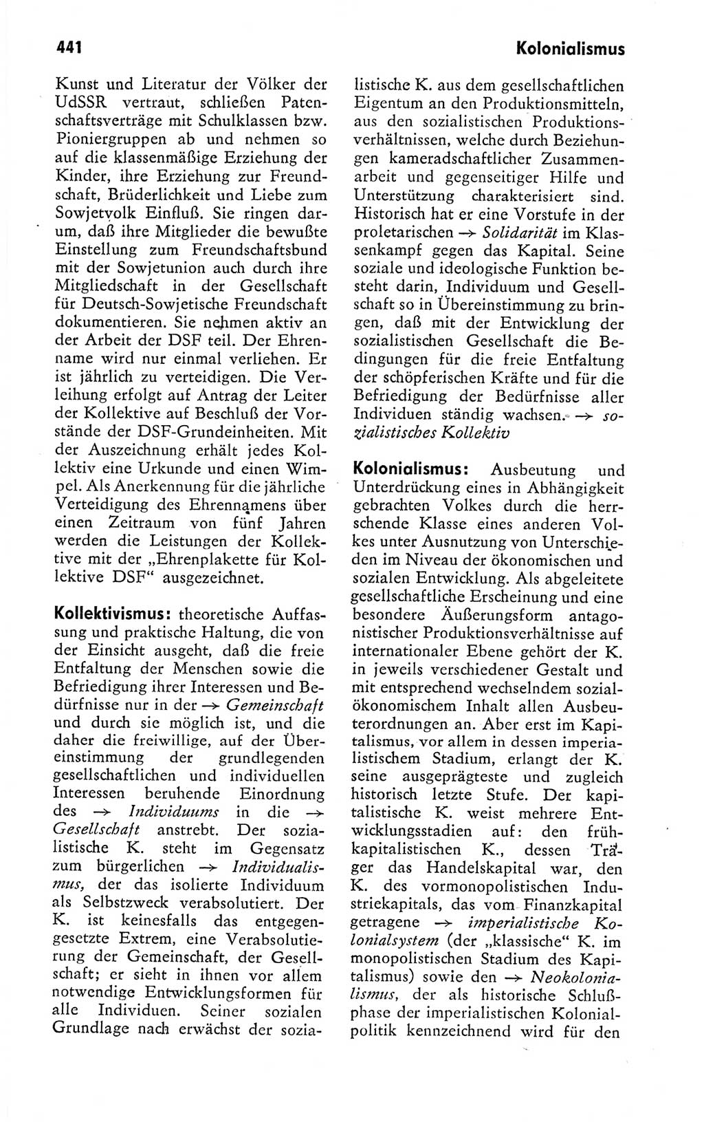 Kleines politisches Wörterbuch [Deutsche Demokratische Republik (DDR)] 1978, Seite 441 (Kl. pol. Wb. DDR 1978, S. 441)