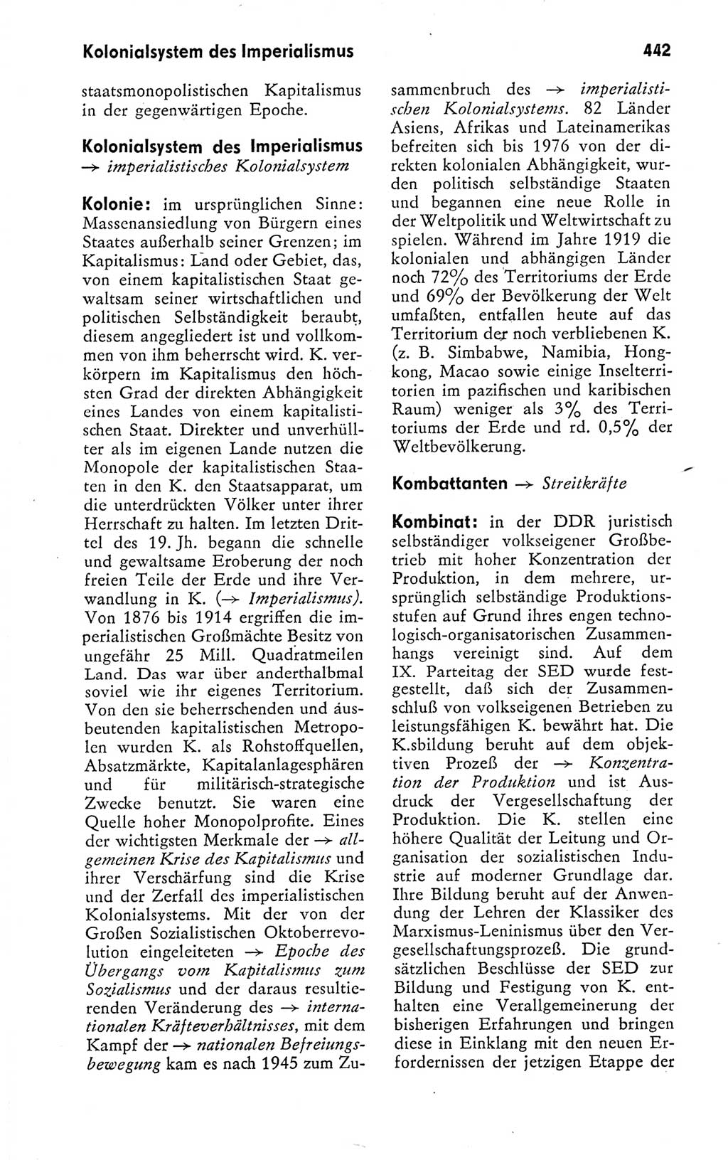 Kleines politisches Wörterbuch [Deutsche Demokratische Republik (DDR)] 1978, Seite 442 (Kl. pol. Wb. DDR 1978, S. 442)