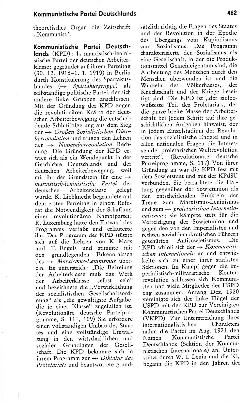 Kleines politisches Wörterbuch [Deutsche Demokratische Republik (DDR)] 1978, Seite 462 (Kl. pol. Wb. DDR 1978, S. 462)