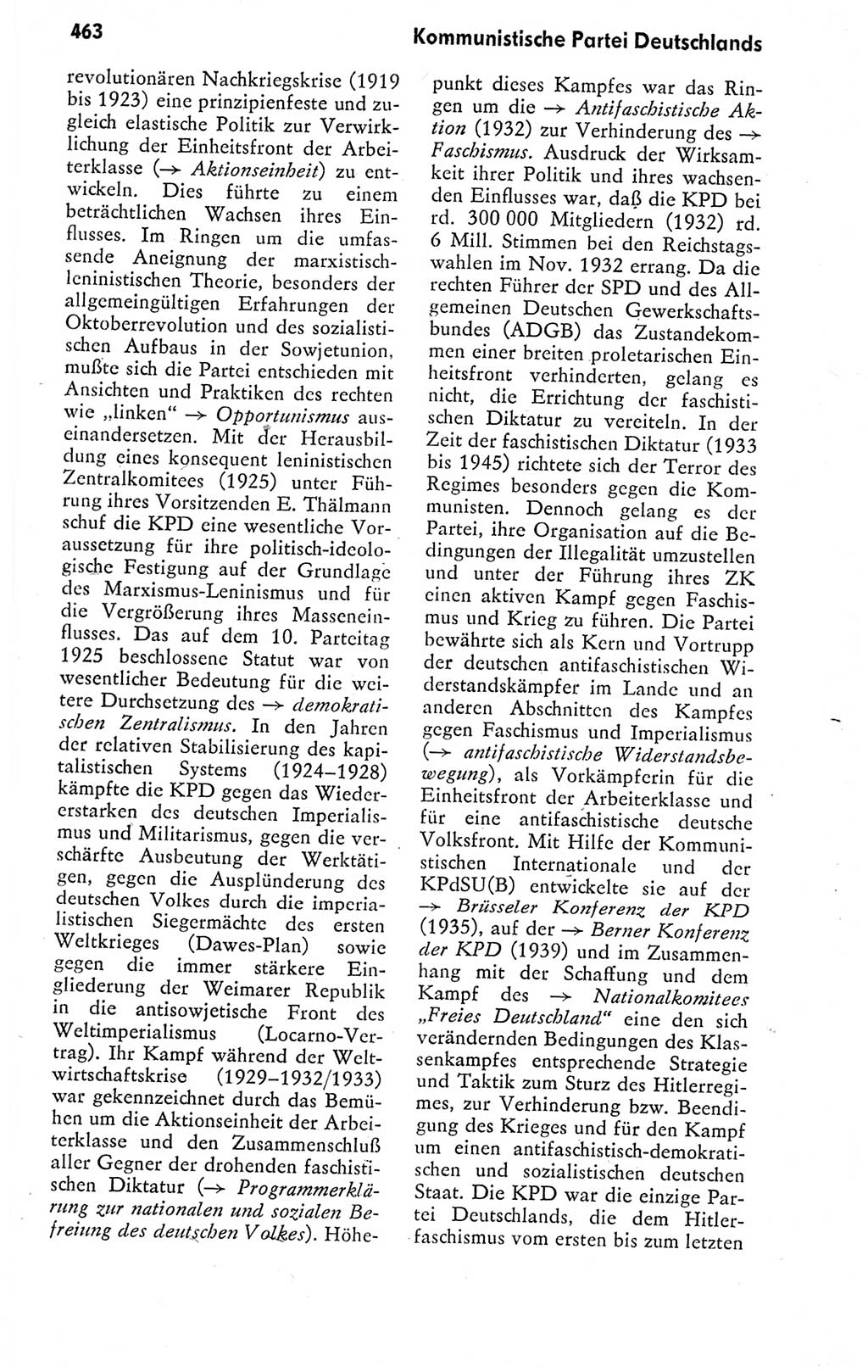 Kleines politisches Wörterbuch [Deutsche Demokratische Republik (DDR)] 1978, Seite 463 (Kl. pol. Wb. DDR 1978, S. 463)