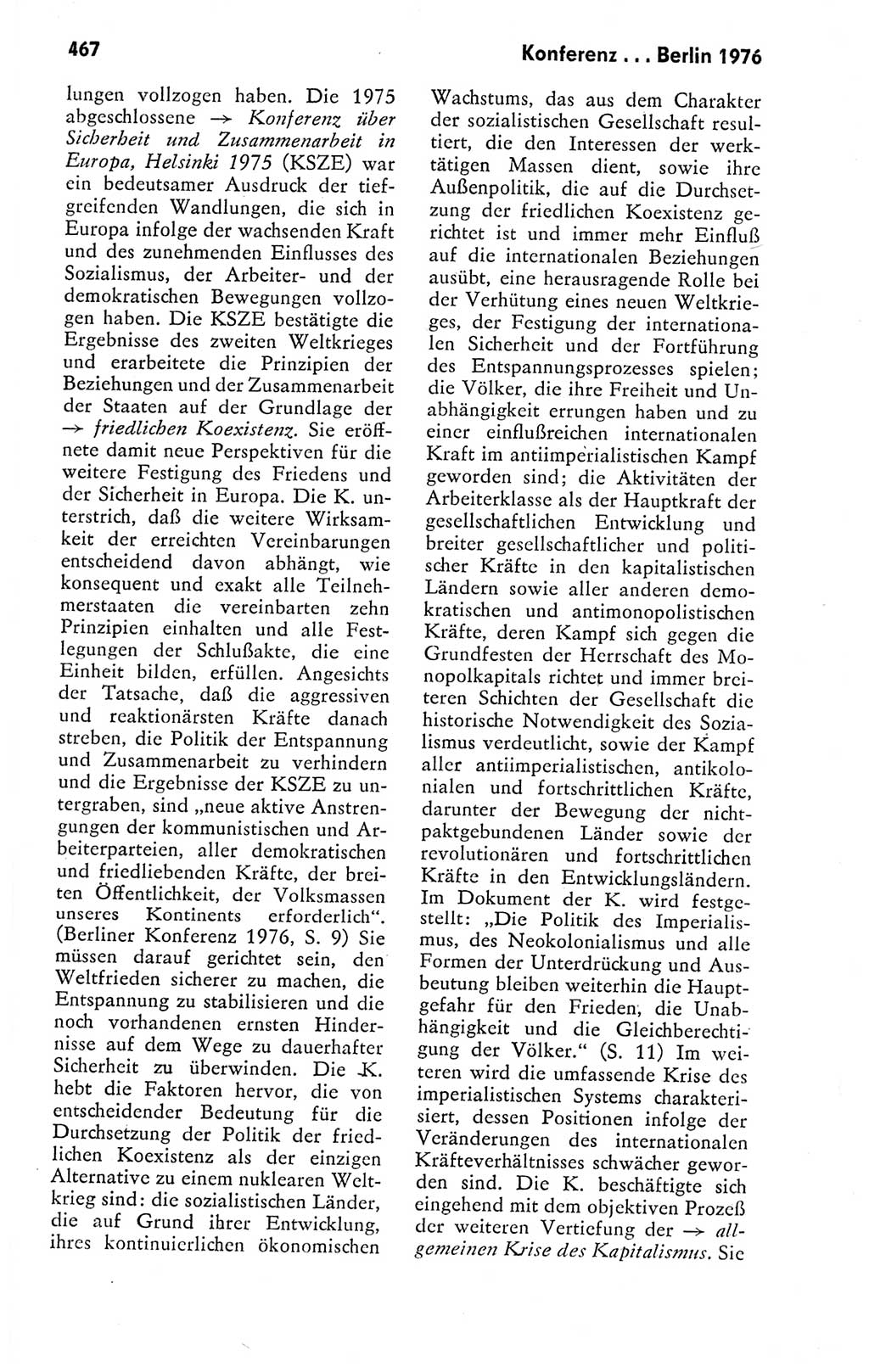 Kleines politisches Wörterbuch [Deutsche Demokratische Republik (DDR)] 1978, Seite 467 (Kl. pol. Wb. DDR 1978, S. 467)