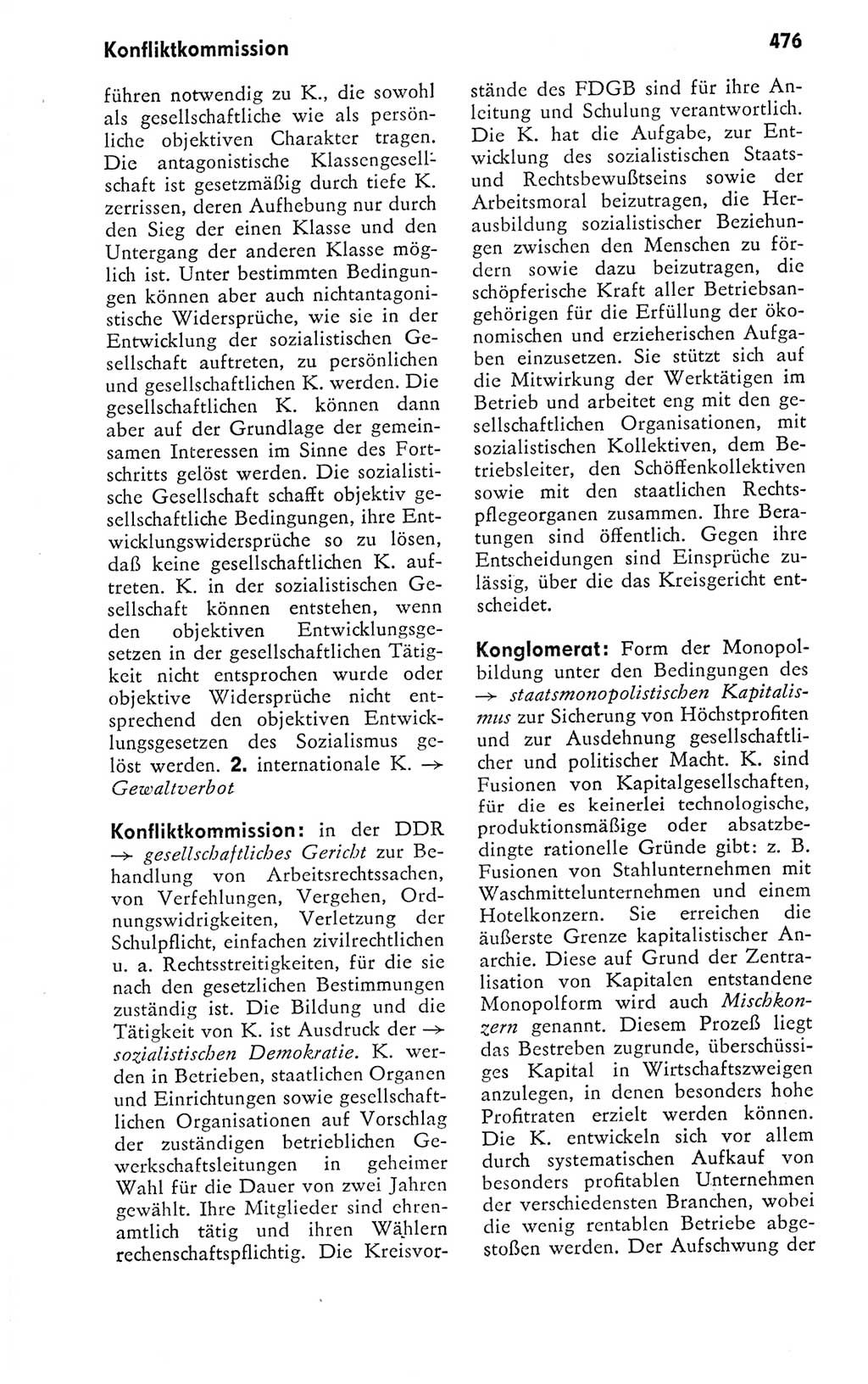 Kleines politisches Wörterbuch [Deutsche Demokratische Republik (DDR)] 1978, Seite 476 (Kl. pol. Wb. DDR 1978, S. 476)